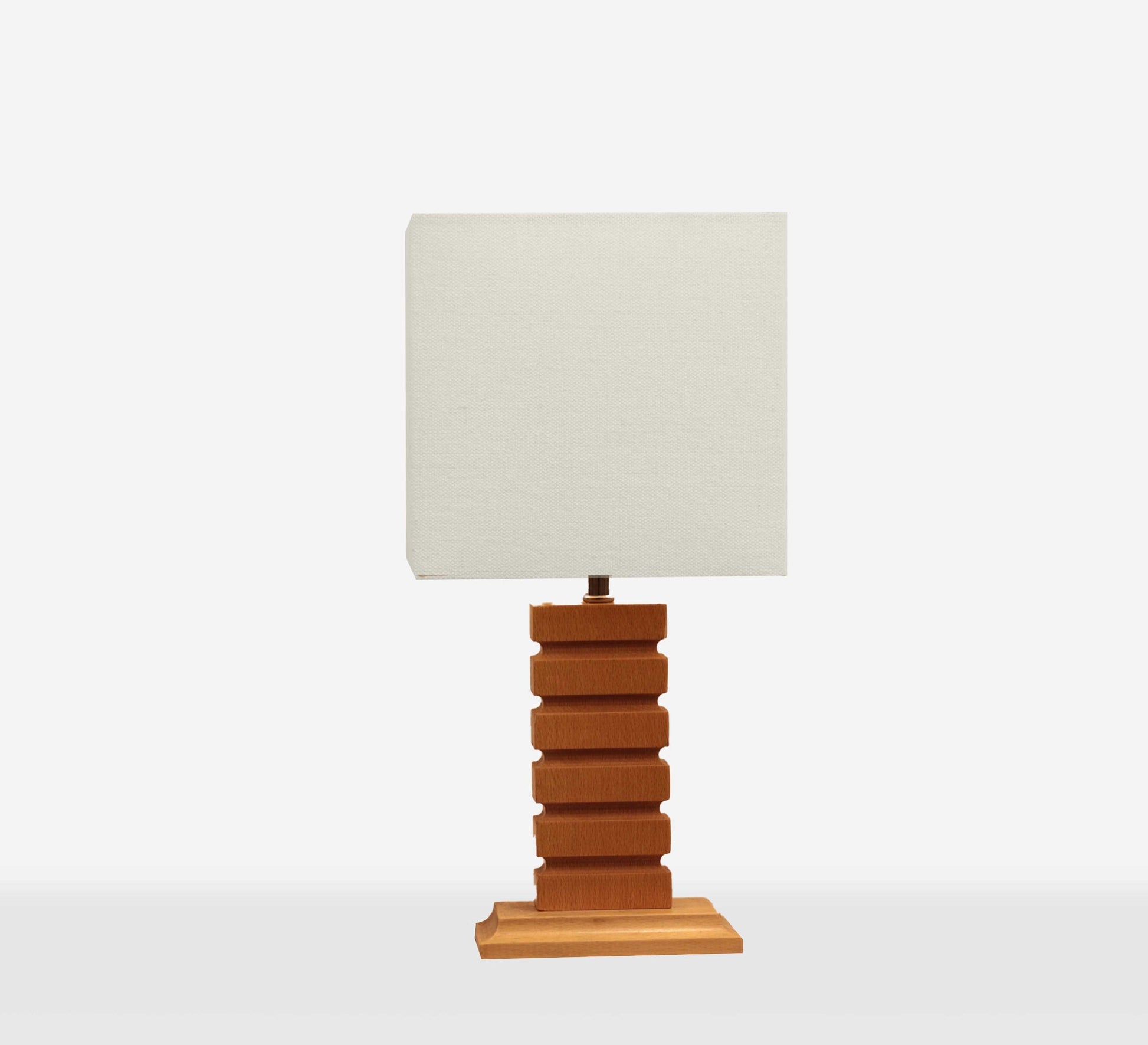 Distinctive square wooden table lamp - Vitrine Furniture - Lighting