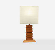 Distinctive square wooden table lamp - Vitrine Furniture - Lighting