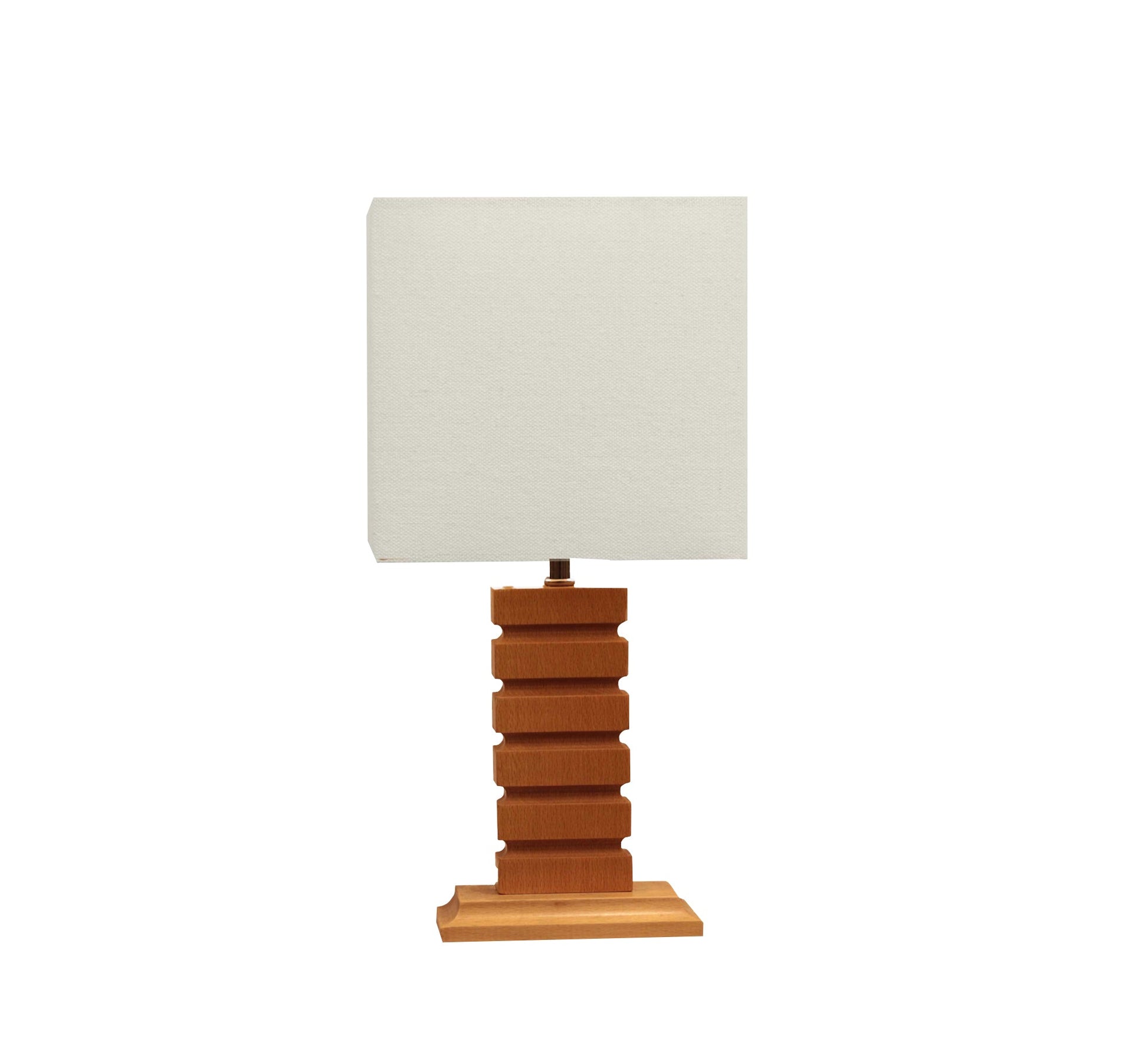 Distinctive square wooden table lamp - Vitrine Furniture - Lighting