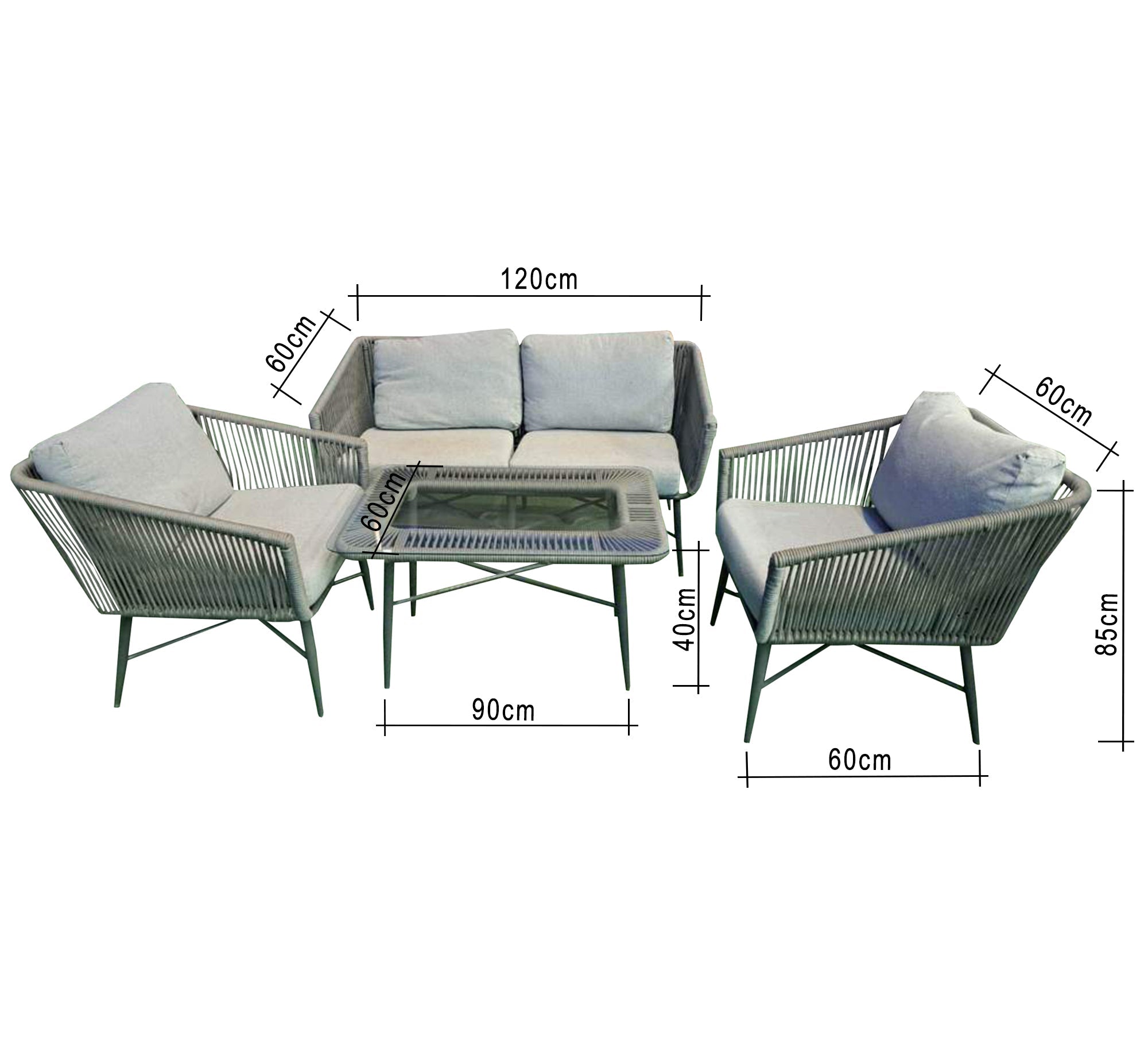Dobar Threads: Gray Session, Elegant Classic Comfort - Vitrine Furniture - Outdoor Products