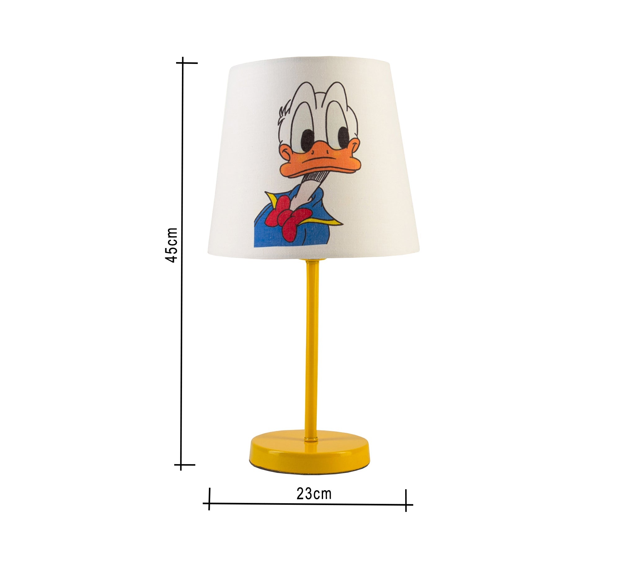 Donald Duck Lamp: A fun, classic touch for a kid's room with a golden base. - Vitrine Furniture - Lighting