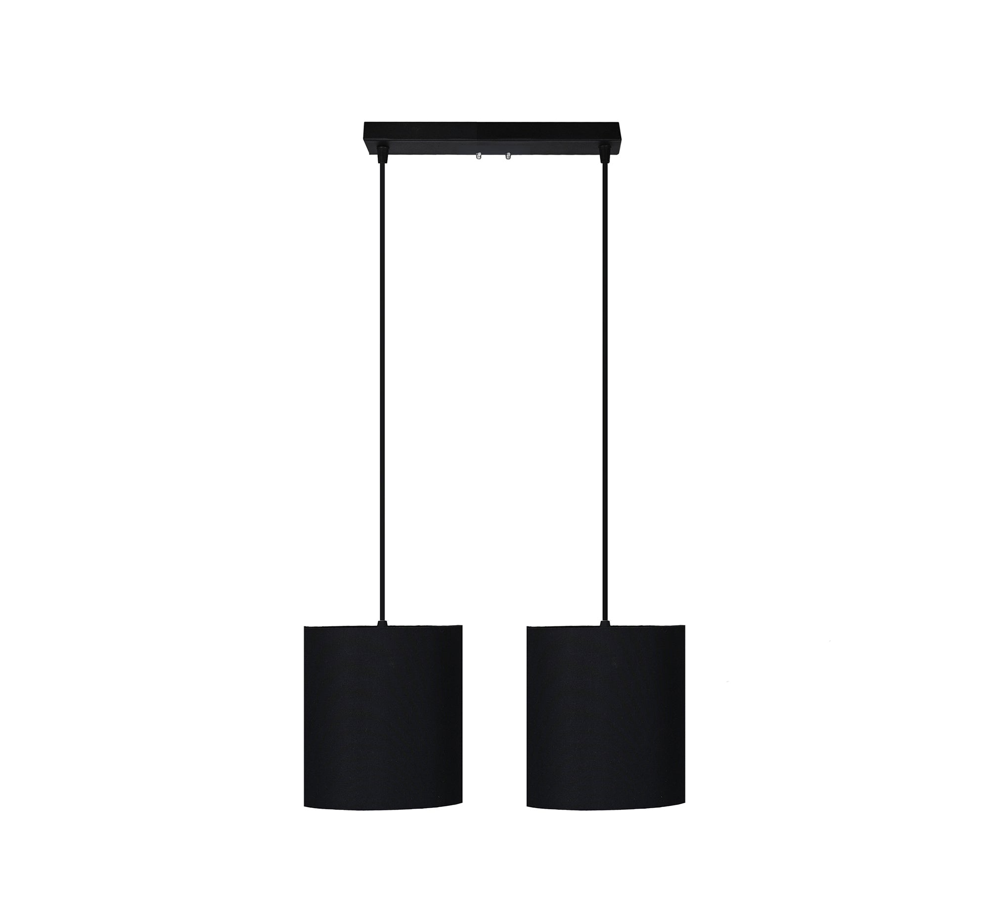 Double chandelier with black shade - Vitrine Furniture - Lighting