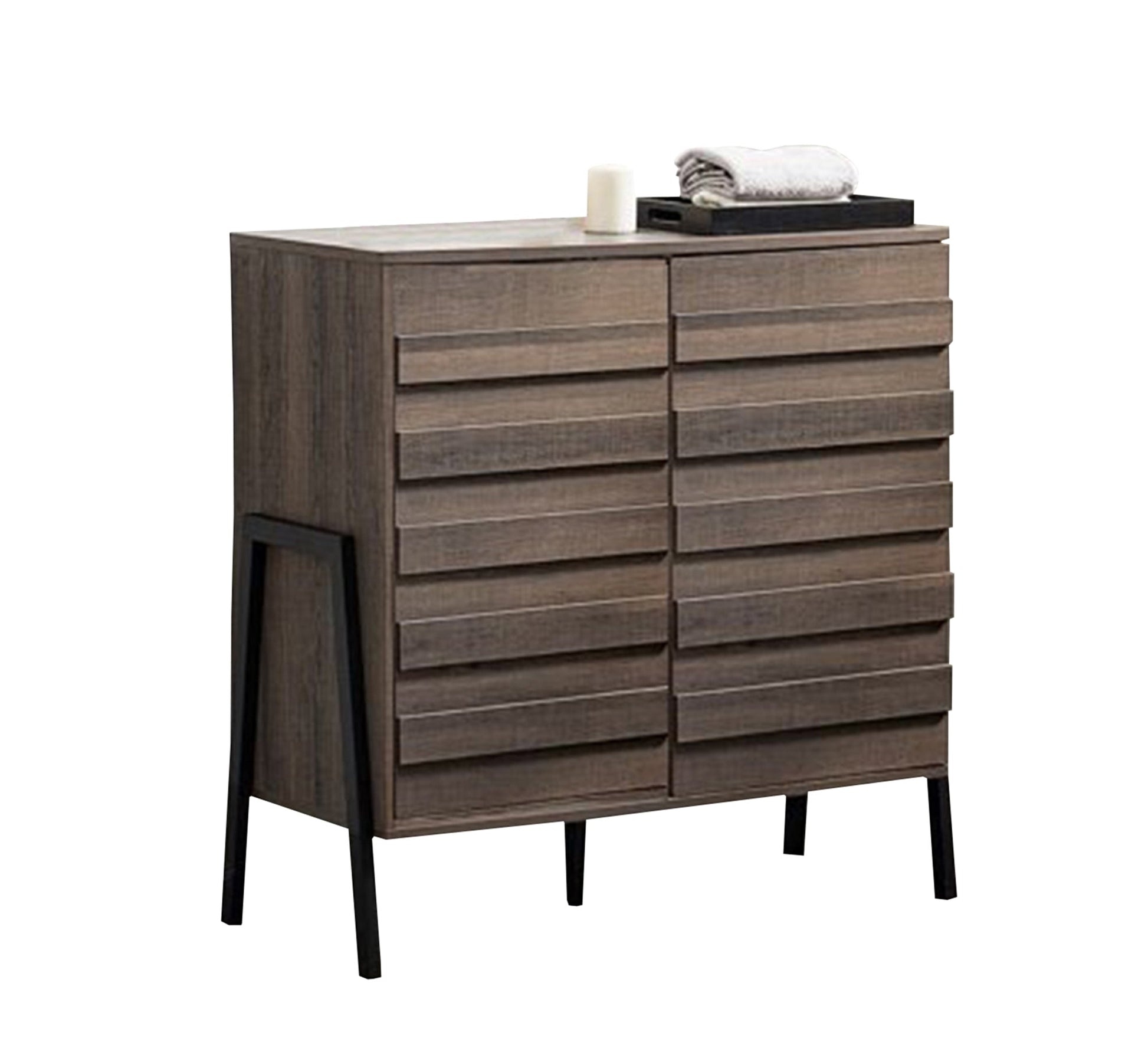 Double door shoe rack with metal legs - Vitrine Furniture - Furniture