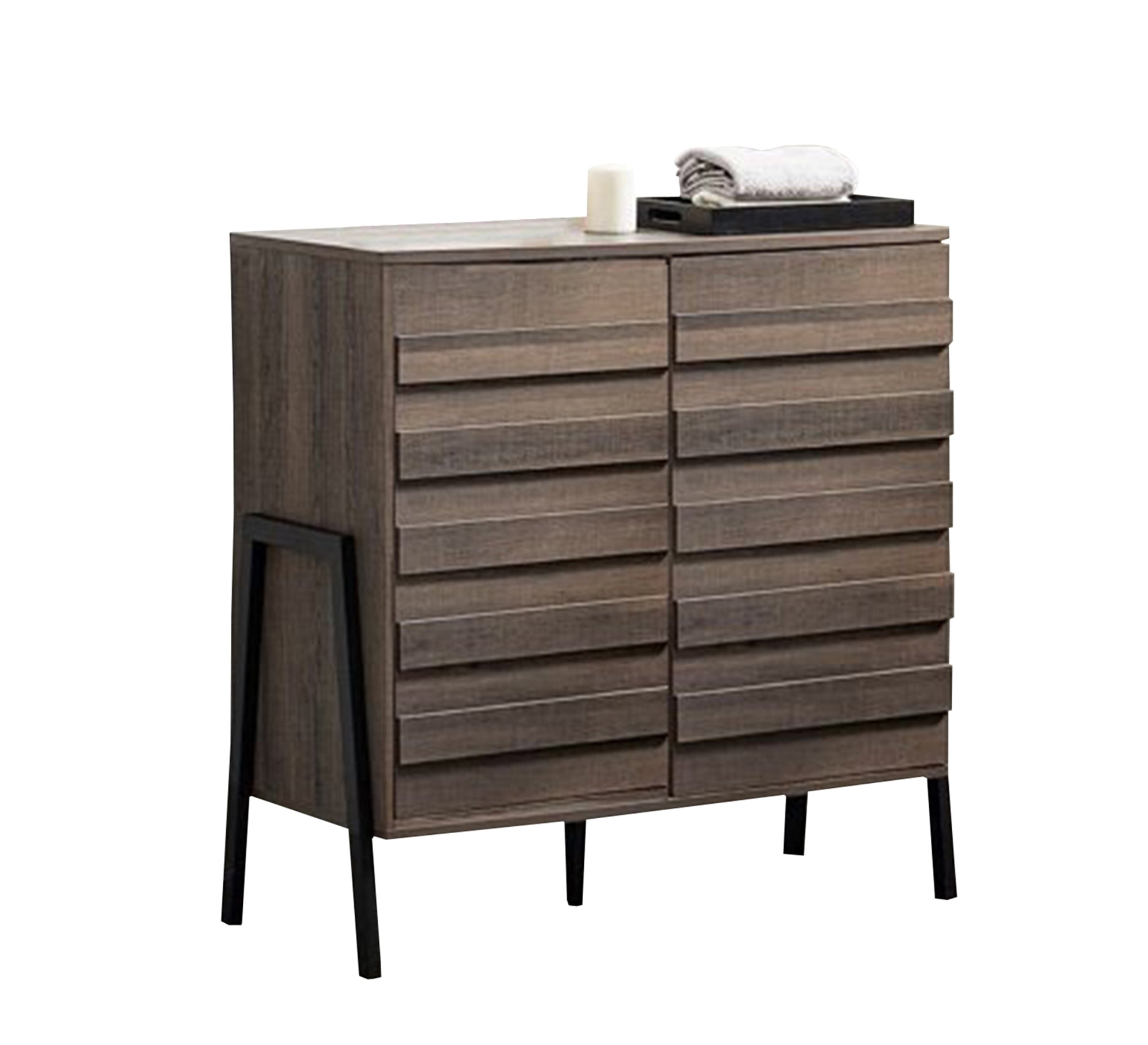 Double door shoe rack with metal legs - Vitrine Furniture - Furniture