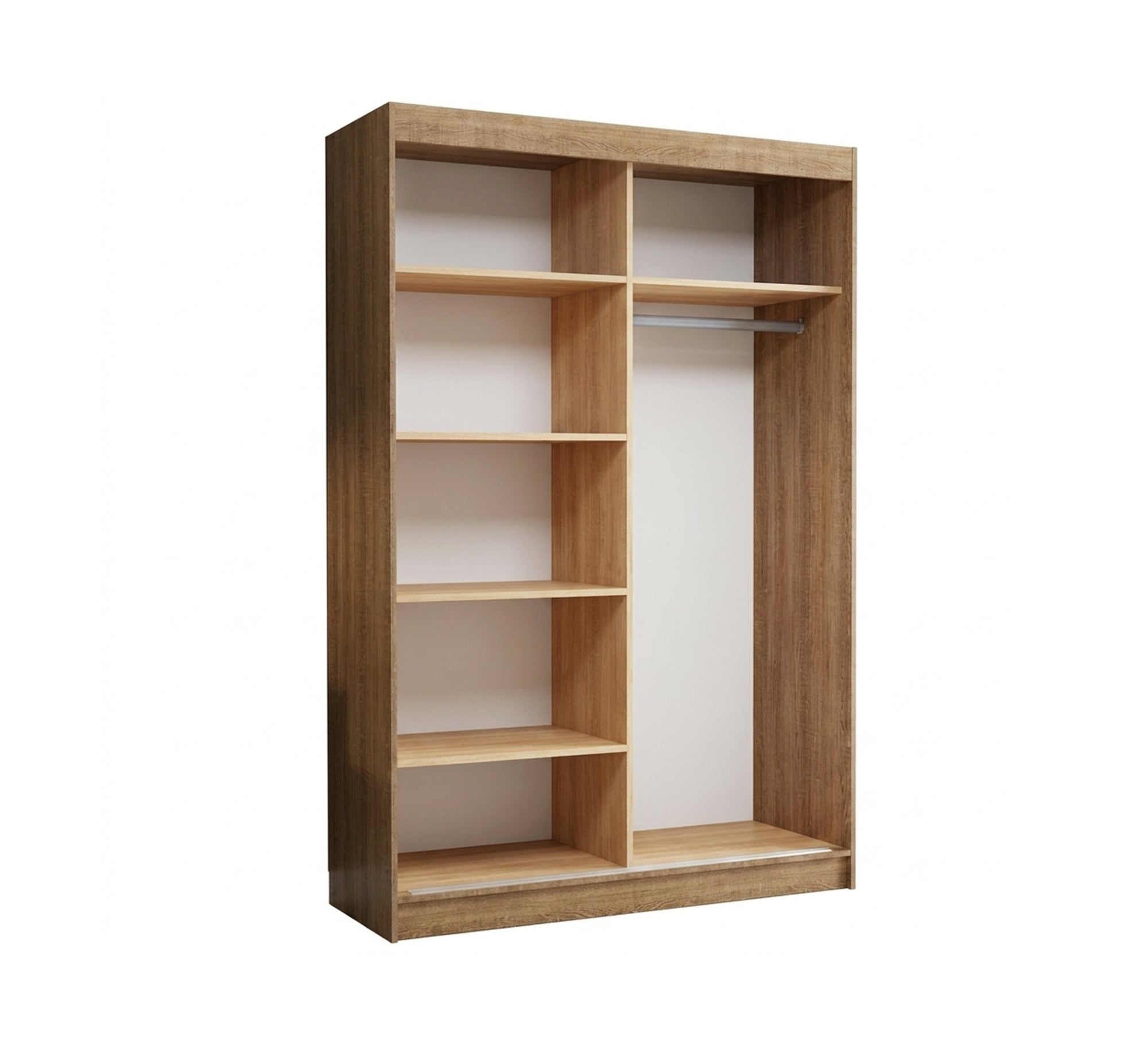 Double - door sliding wardrobe, black and beige - Vitrine Furniture - Wardrobes