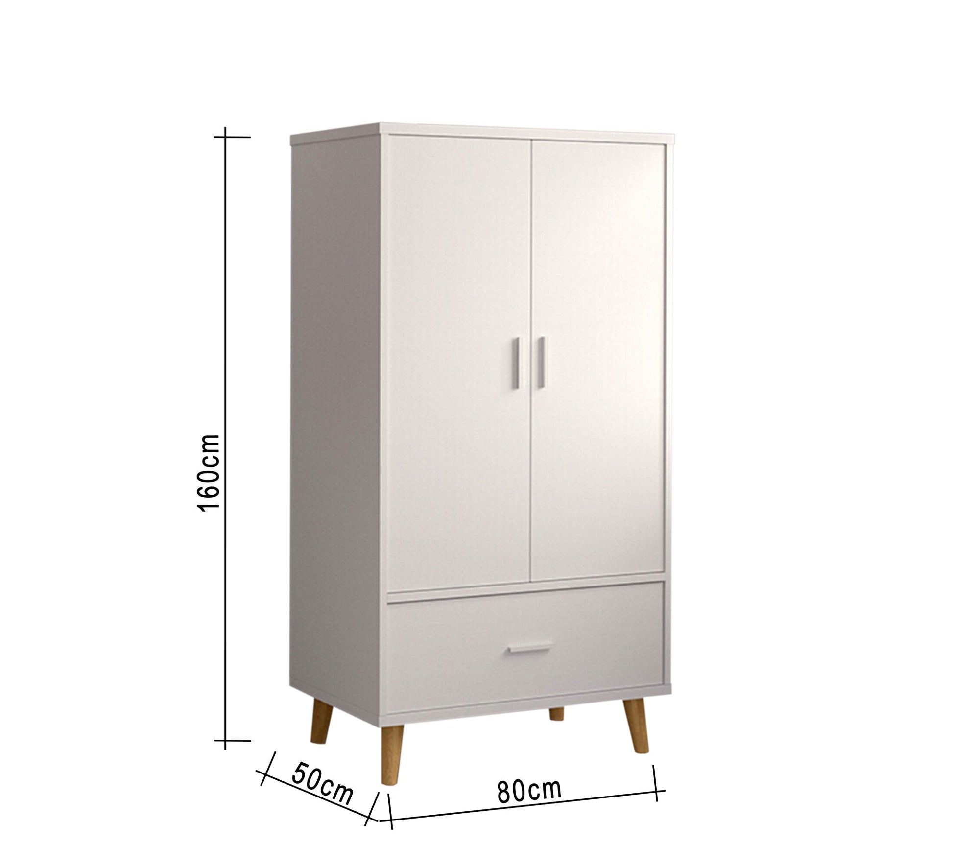 Double - Door Wardrobe: Spacious, Stylish & Raised - Vitrine Furniture - Furniture