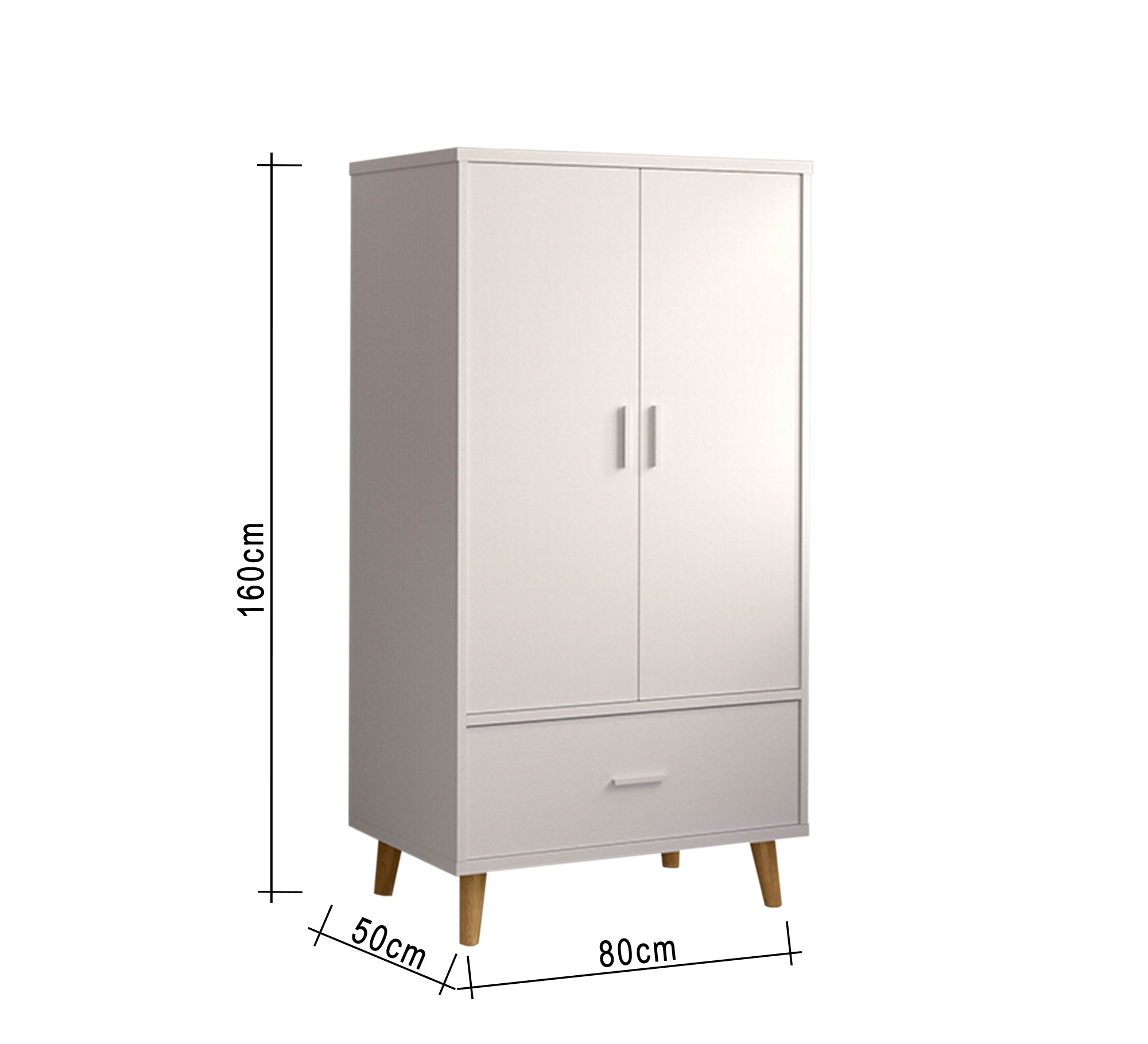 Double - Door Wardrobe: Spacious, Stylish & Raised - Vitrine Furniture - Furniture