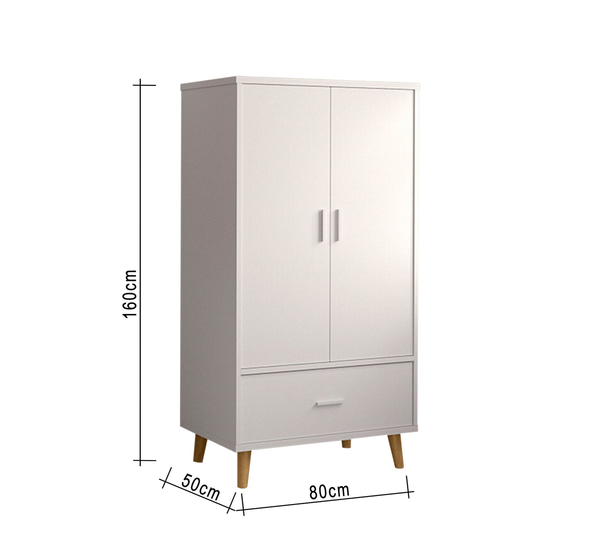 Double - Door Wardrobe: Spacious, Stylish & Raised - Vitrine Furniture - Furniture