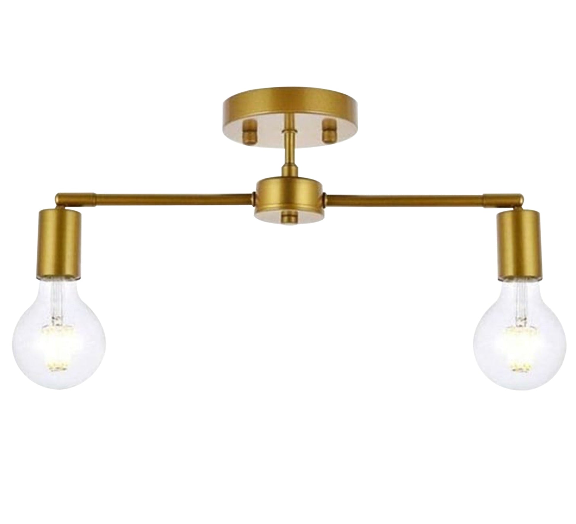 Double Gold Metal Chandelier - Vitrine Furniture - Lighting