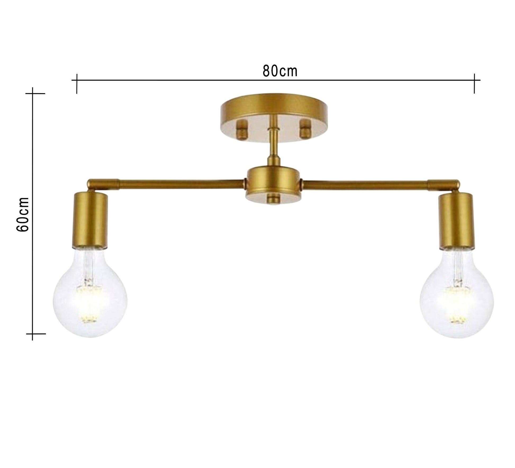 Double Gold Metal Chandelier - Vitrine Furniture - Lighting