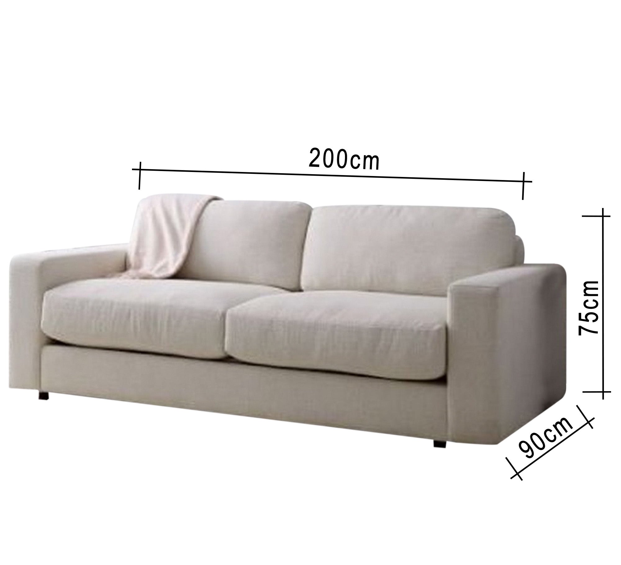 Double off - white sofa - Vitrine Furniture - Sofas