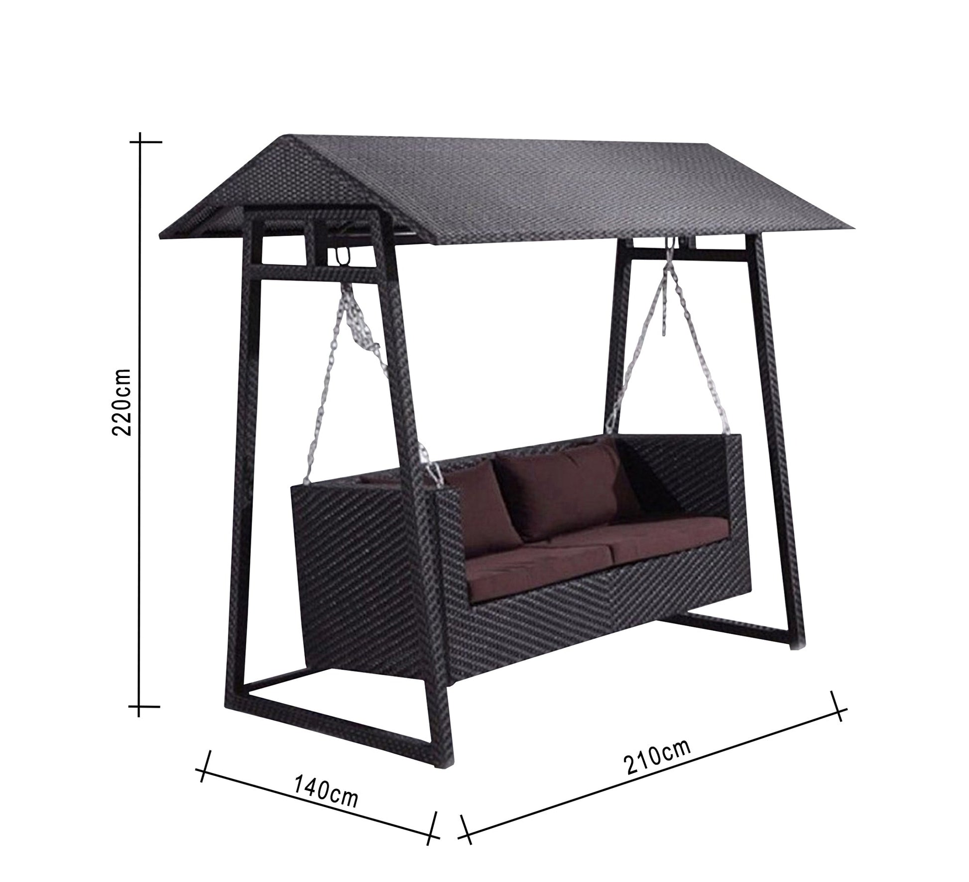 Double Sofa Hammock with Sunshade Umbrella - Vitrine Furniture - Outdoor Products