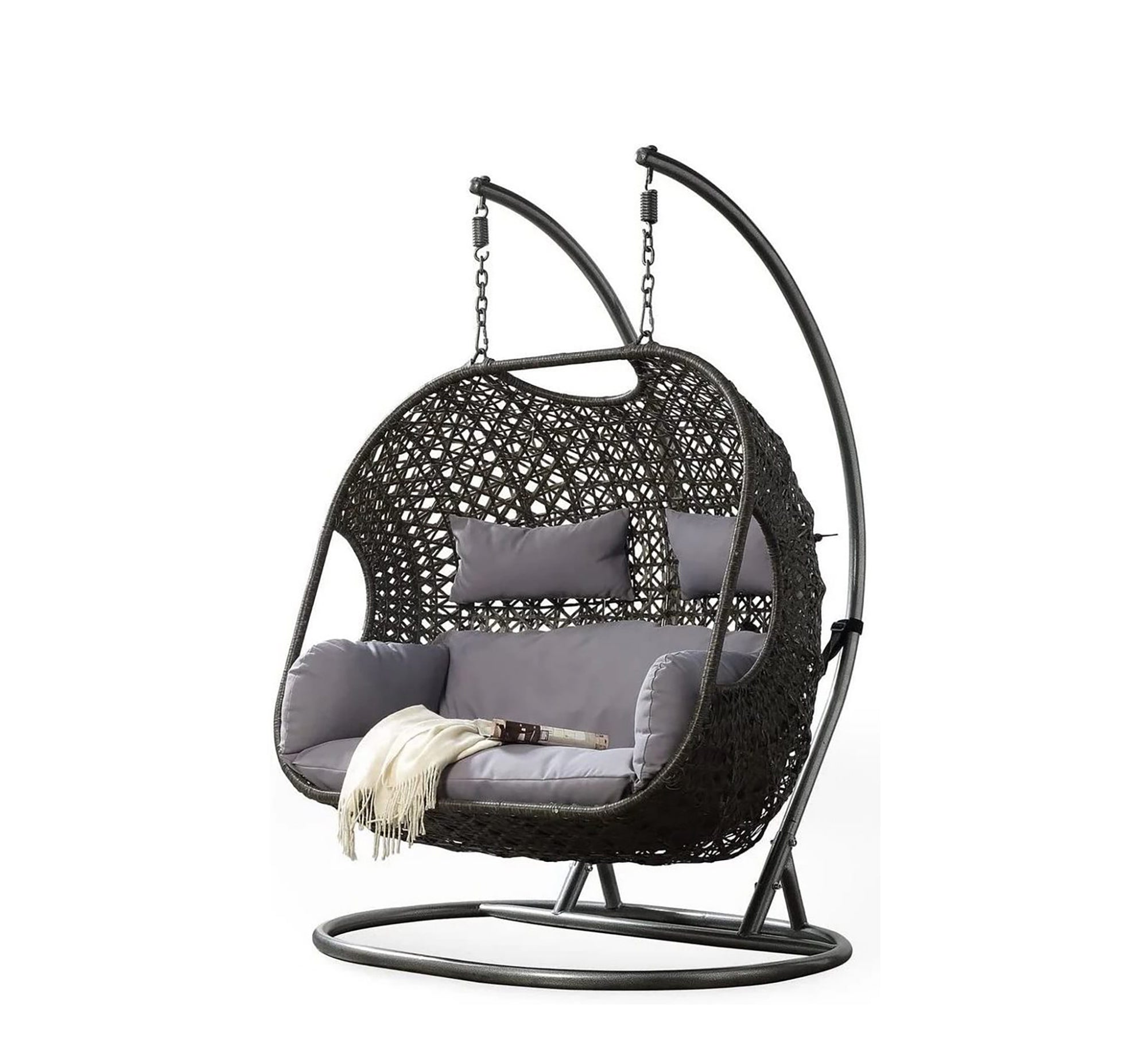 Double Sofa: Hanging, Cozy, Chain - Suspended Comfort - Vitrine Furniture - Outdoor Products