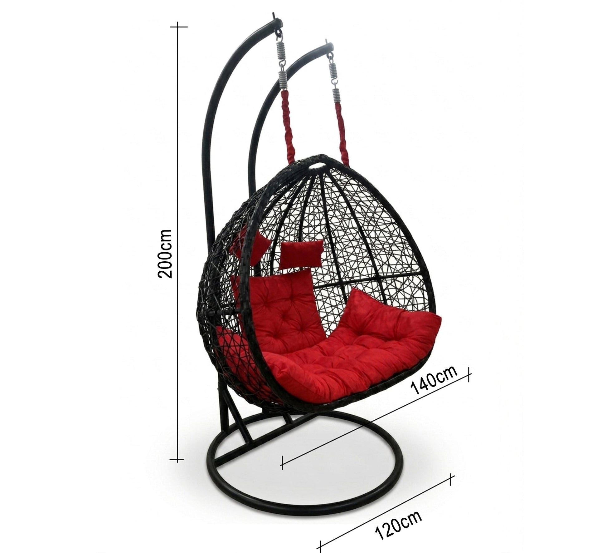 Double suspension swing chair for two people - Vitrine Furniture - Outdoor Swings and hanging chairs