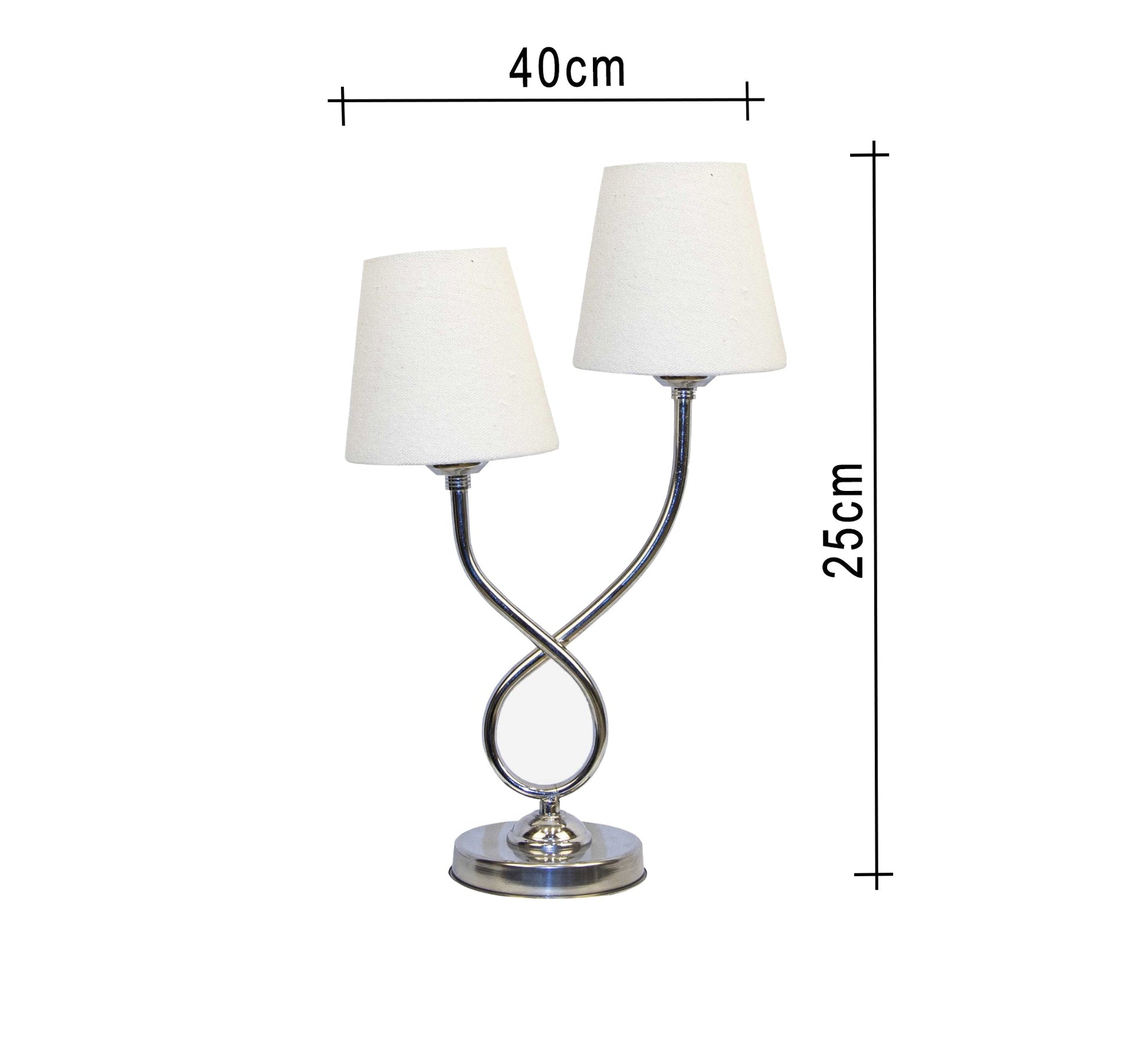 Double table lamp with elegant spiral design - Vitrine Furniture - Lighting