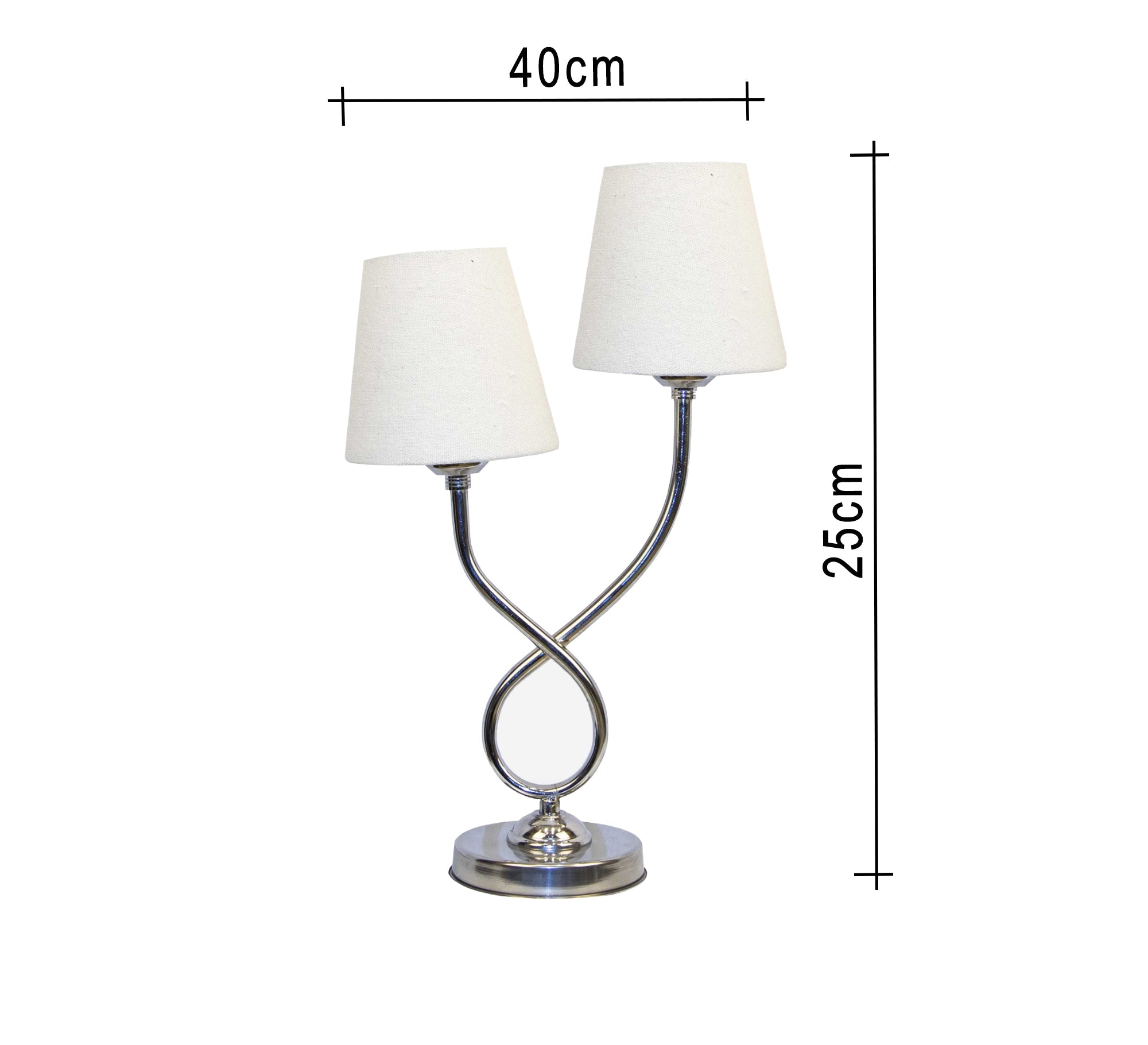 Double table lamp with elegant spiral design - Vitrine Furniture - Lighting