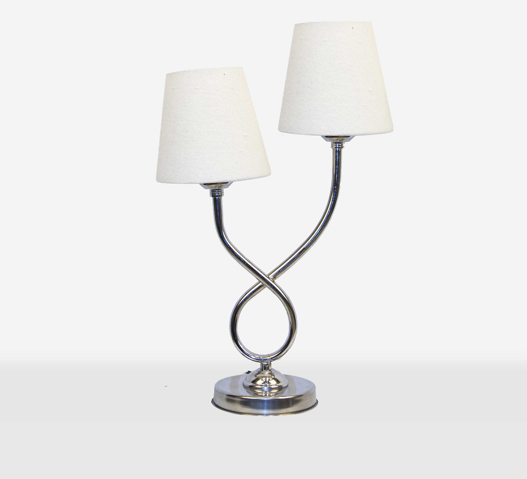 Double table lamp with elegant spiral design - Vitrine Furniture - Lighting