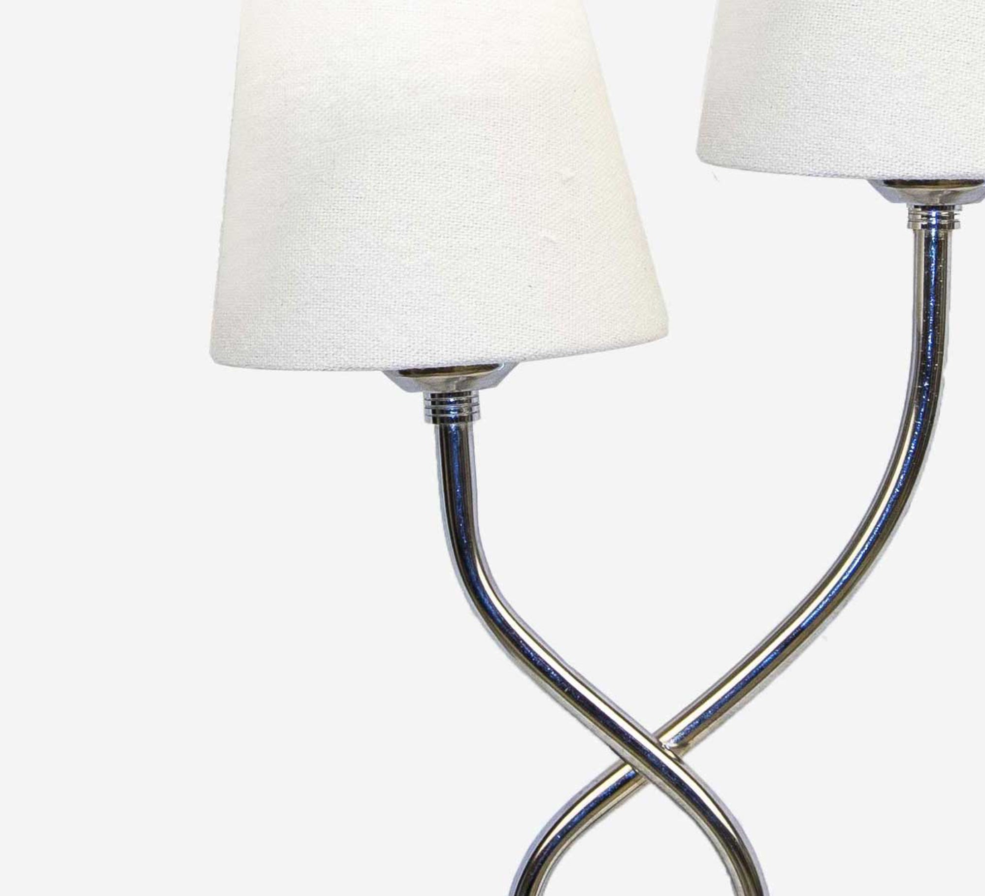 Double table lamp with elegant spiral design - Vitrine Furniture - Lighting