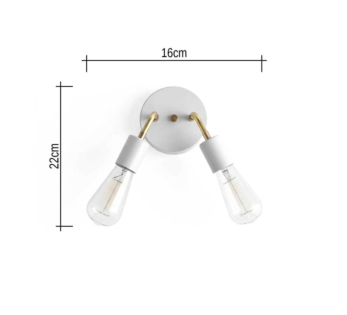 Double V-Shape Angled Arm Wall Sconce - Vitrine Furniture - Wall Sconce