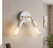Double V-Shape Angled Arm Wall Sconce - Vitrine Furniture - Wall Sconce