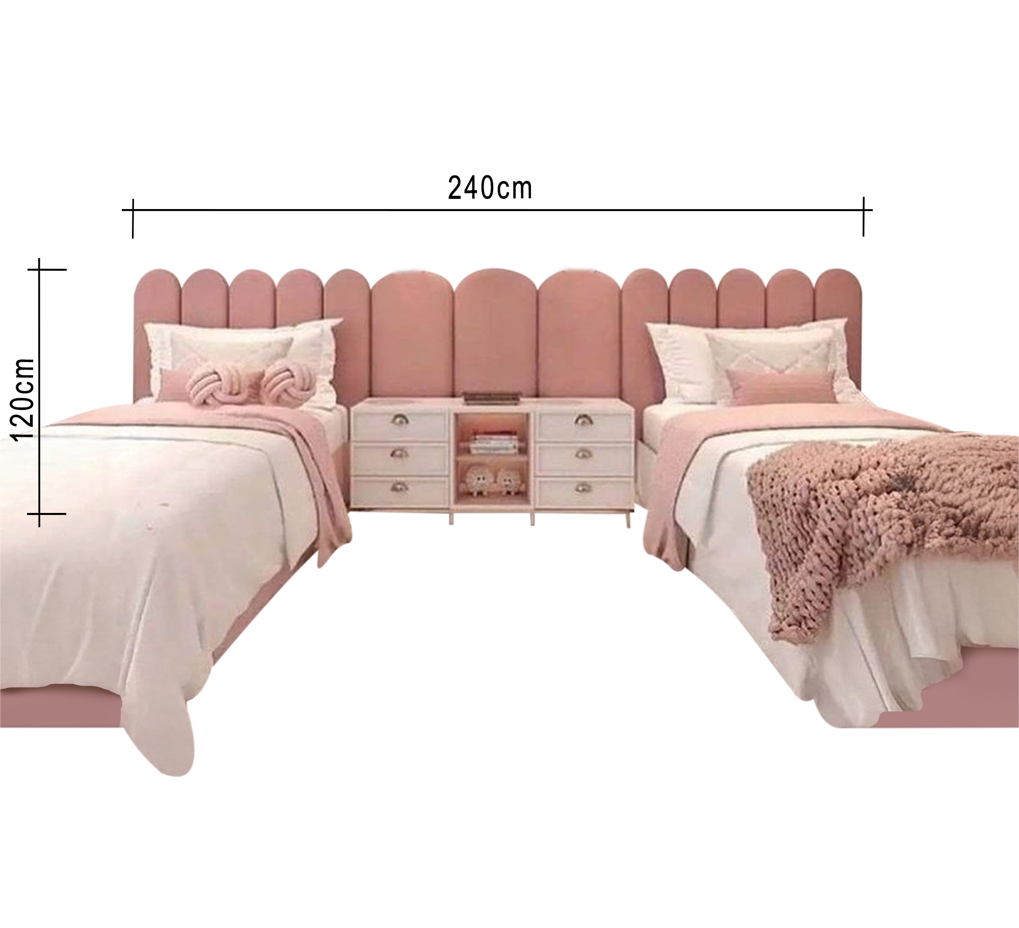 Dreamy pink and cheerful girls bedroom - Vitrine Furniture - Furniture