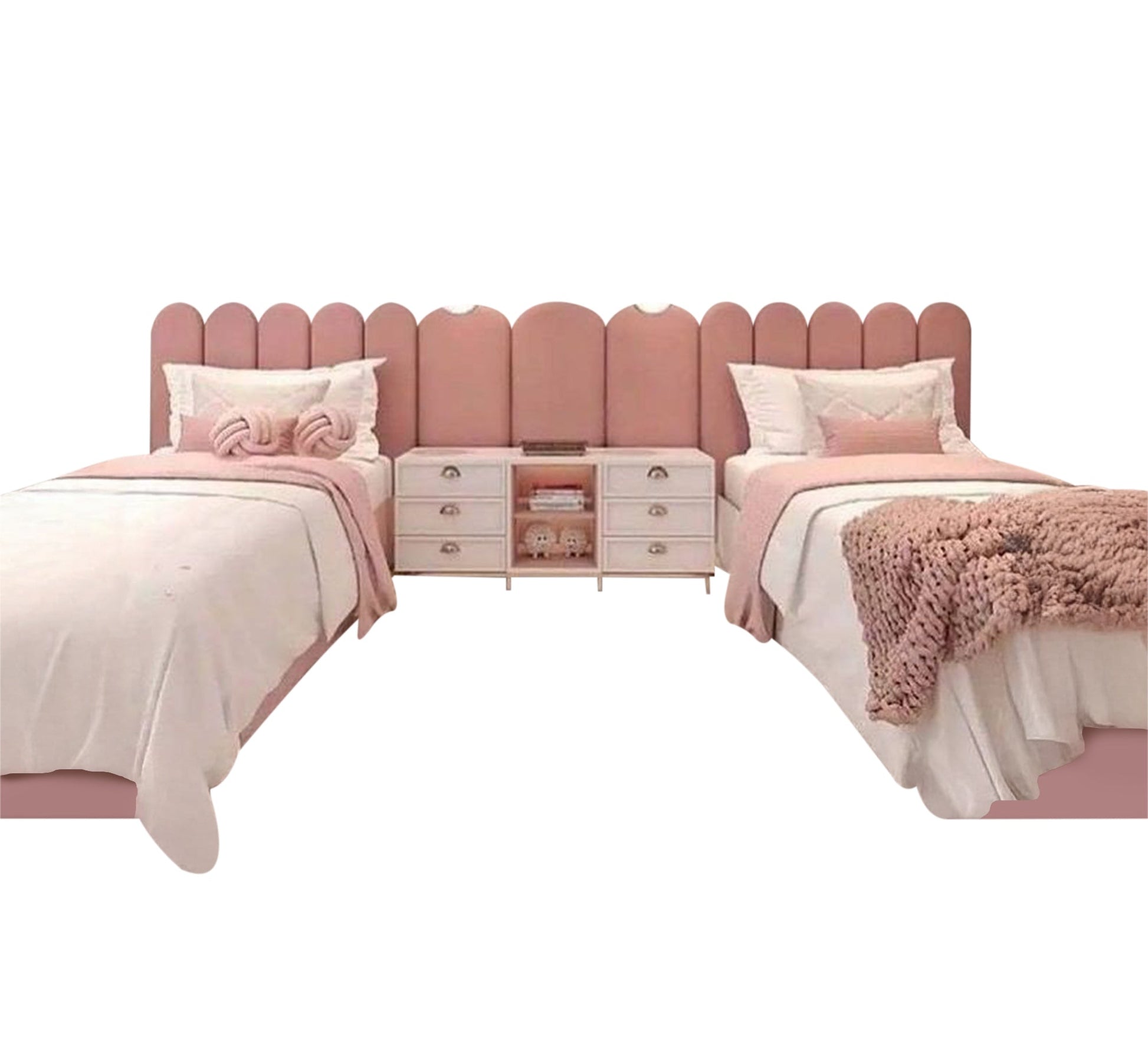 Dreamy pink and cheerful girls bedroom - Vitrine Furniture - Furniture