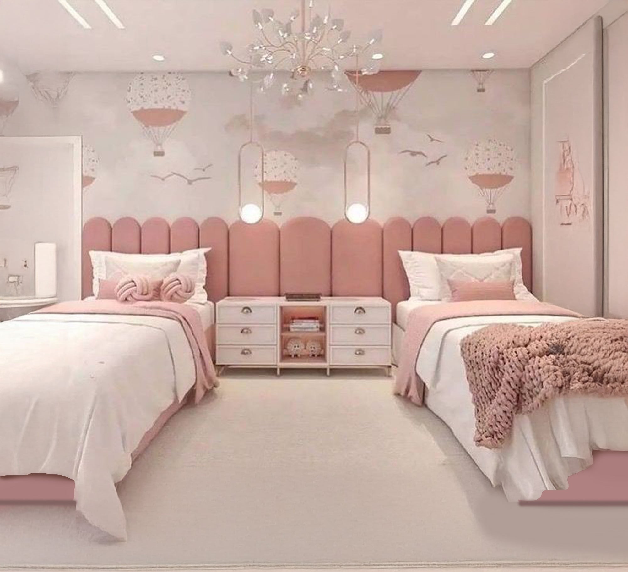 Dreamy pink and cheerful girls bedroom - Vitrine Furniture - Furniture
