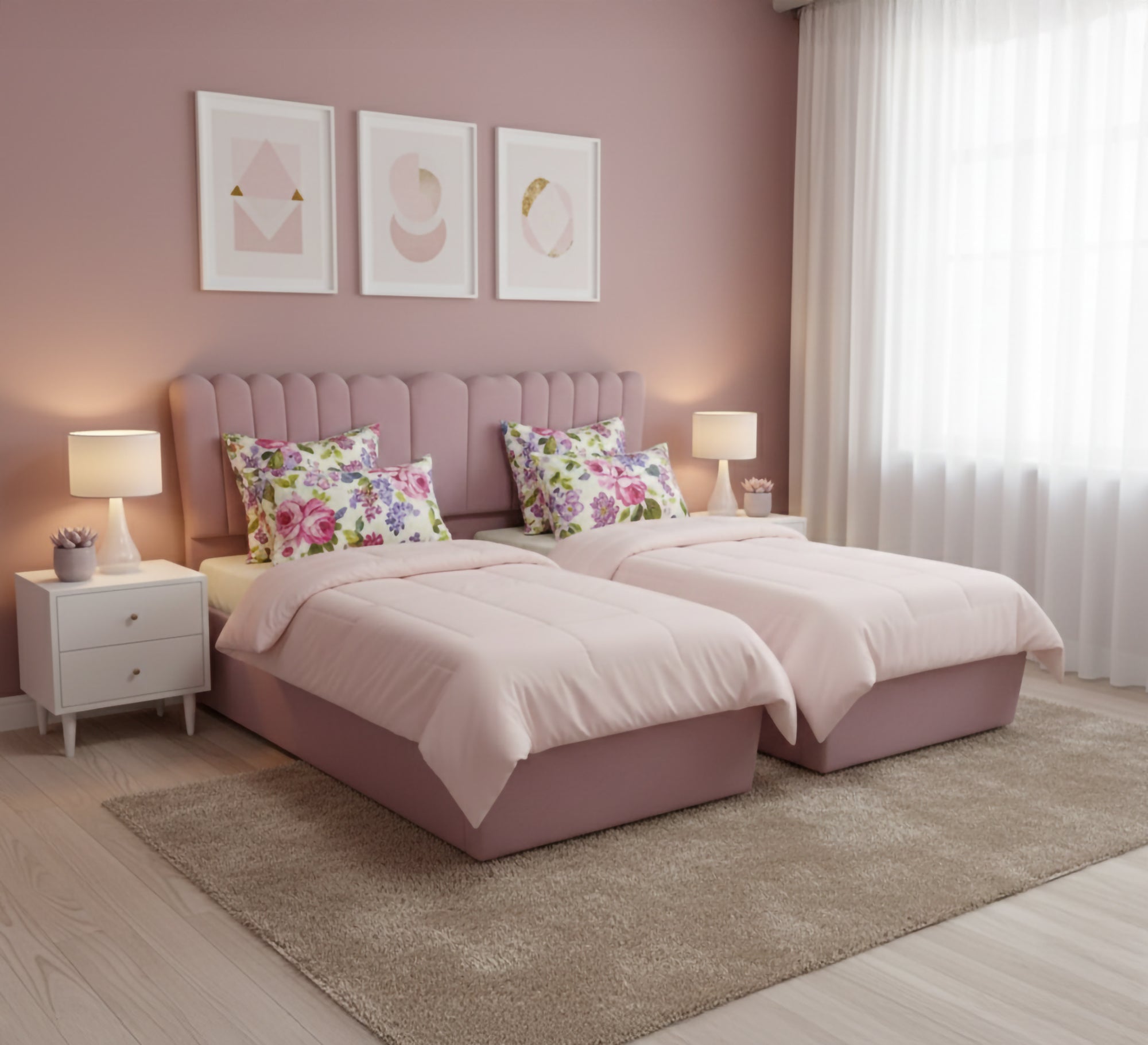 Dreamy pink and cheerful girls beds - Vitrine Furniture - Furniture