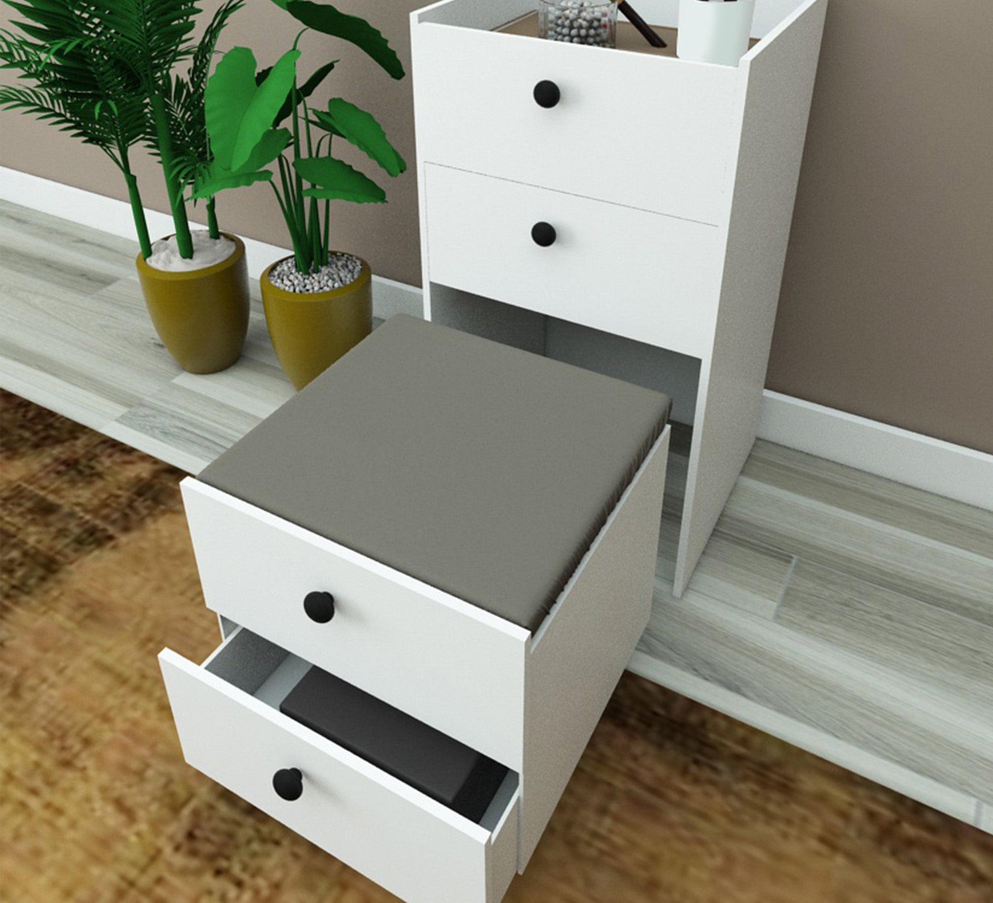 Dresser with movable top and seat - Vitrine Furniture - Furniture