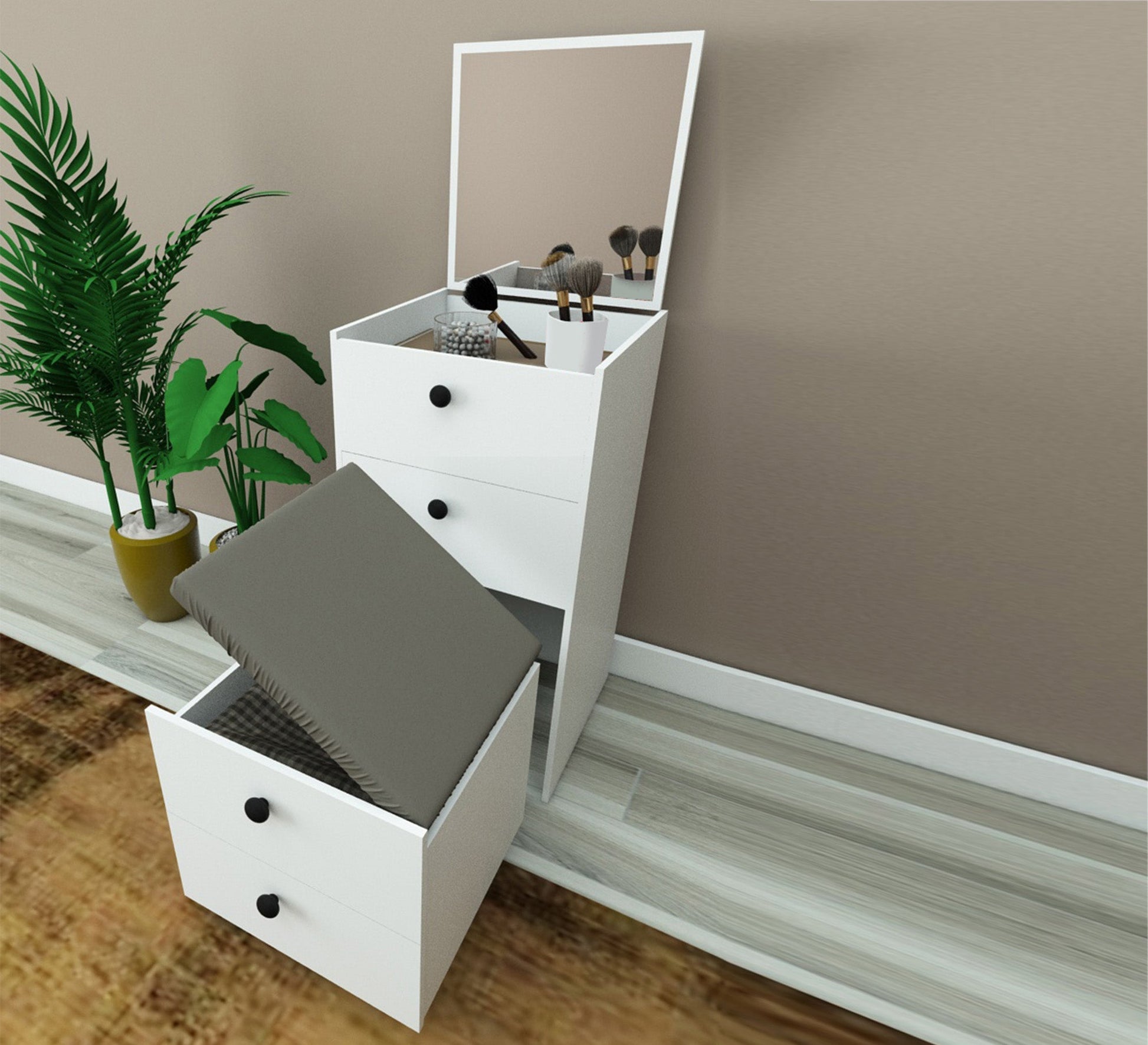 Dresser with movable top and seat - Vitrine Furniture - Furniture