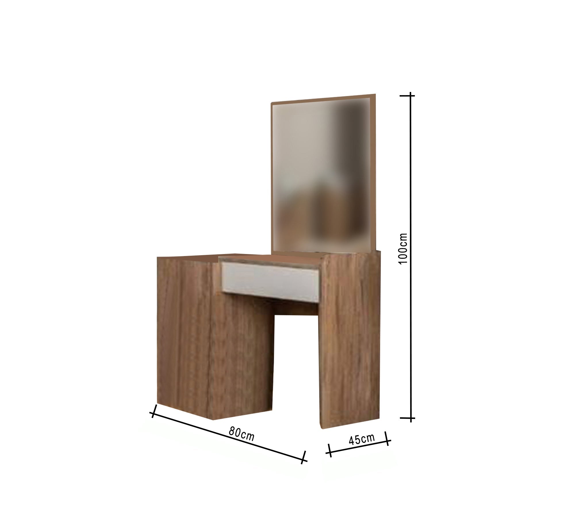 Dressing table unit with elegant white drawer - Vitrine Furniture - Furniture