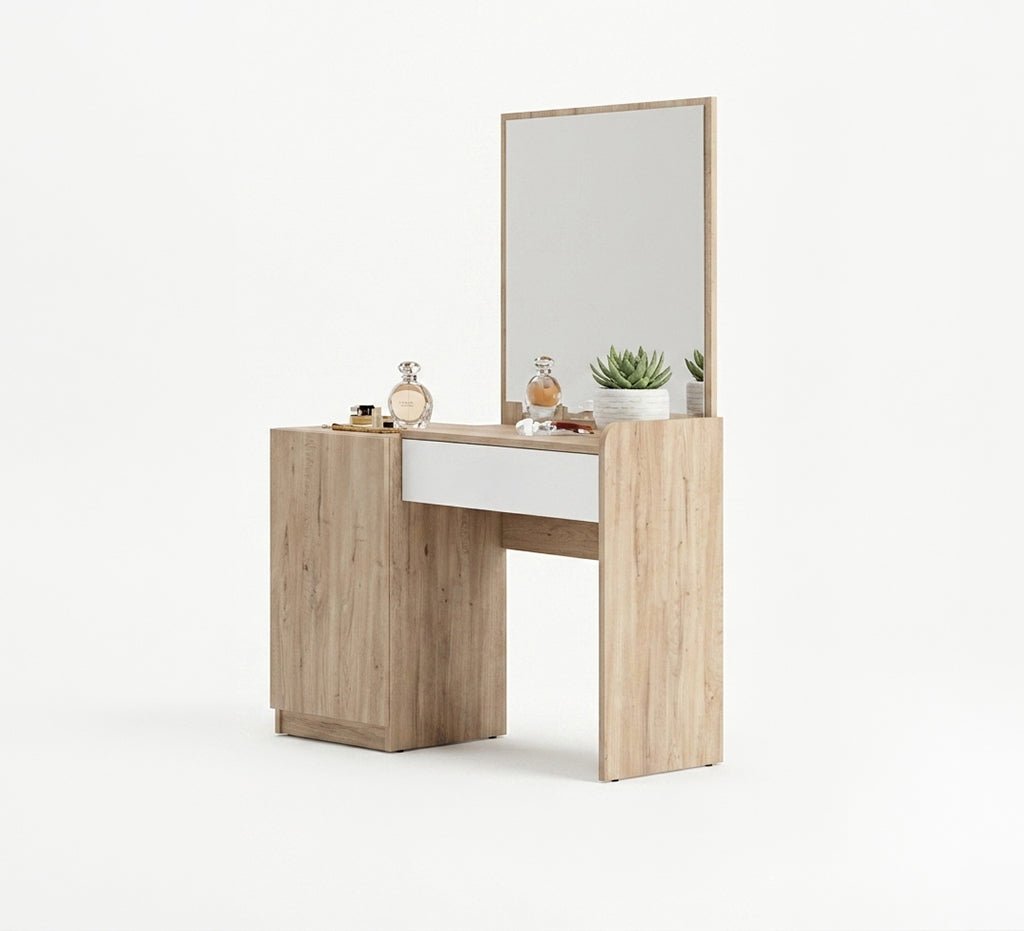 Dressing table unit with elegant white drawer - Vitrine Furniture - Makeup Vanities