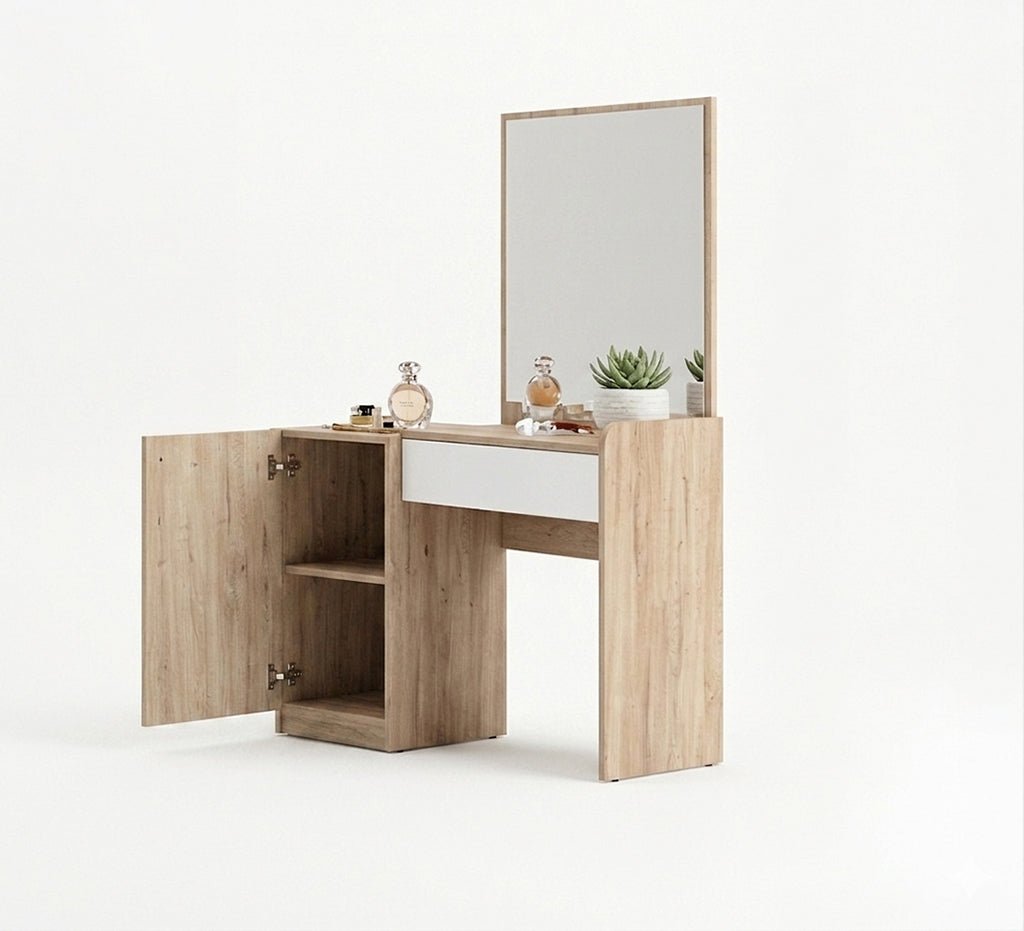 Dressing table unit with elegant white drawer - Vitrine Furniture - Makeup Vanities