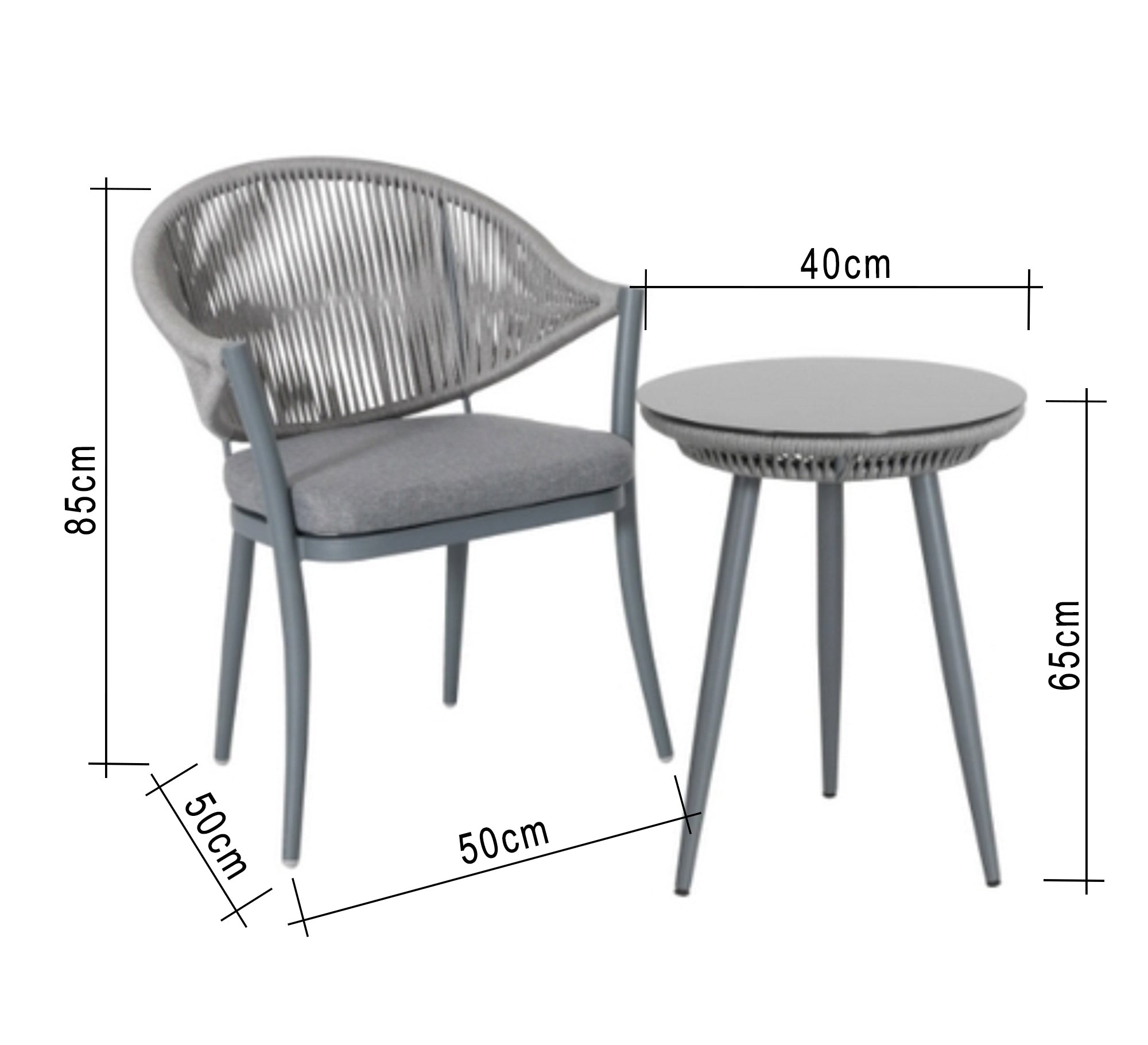 Durable Dobar Chair & Table Set - Vitrine Furniture - Outdoor Products