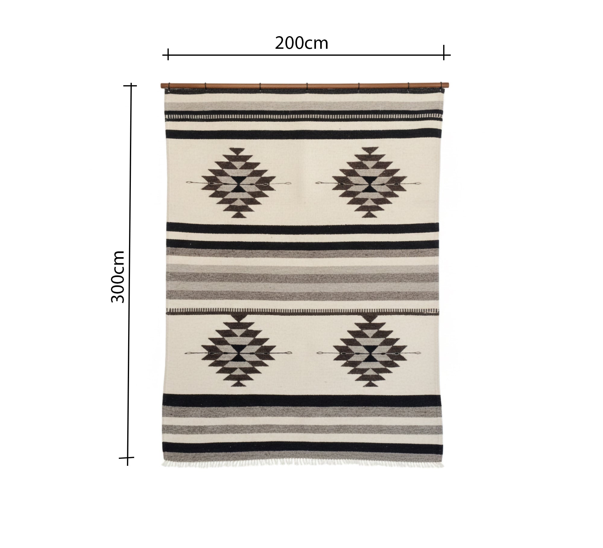 Earthy tones and black blocks rug - Vitrine Furniture - Accessories