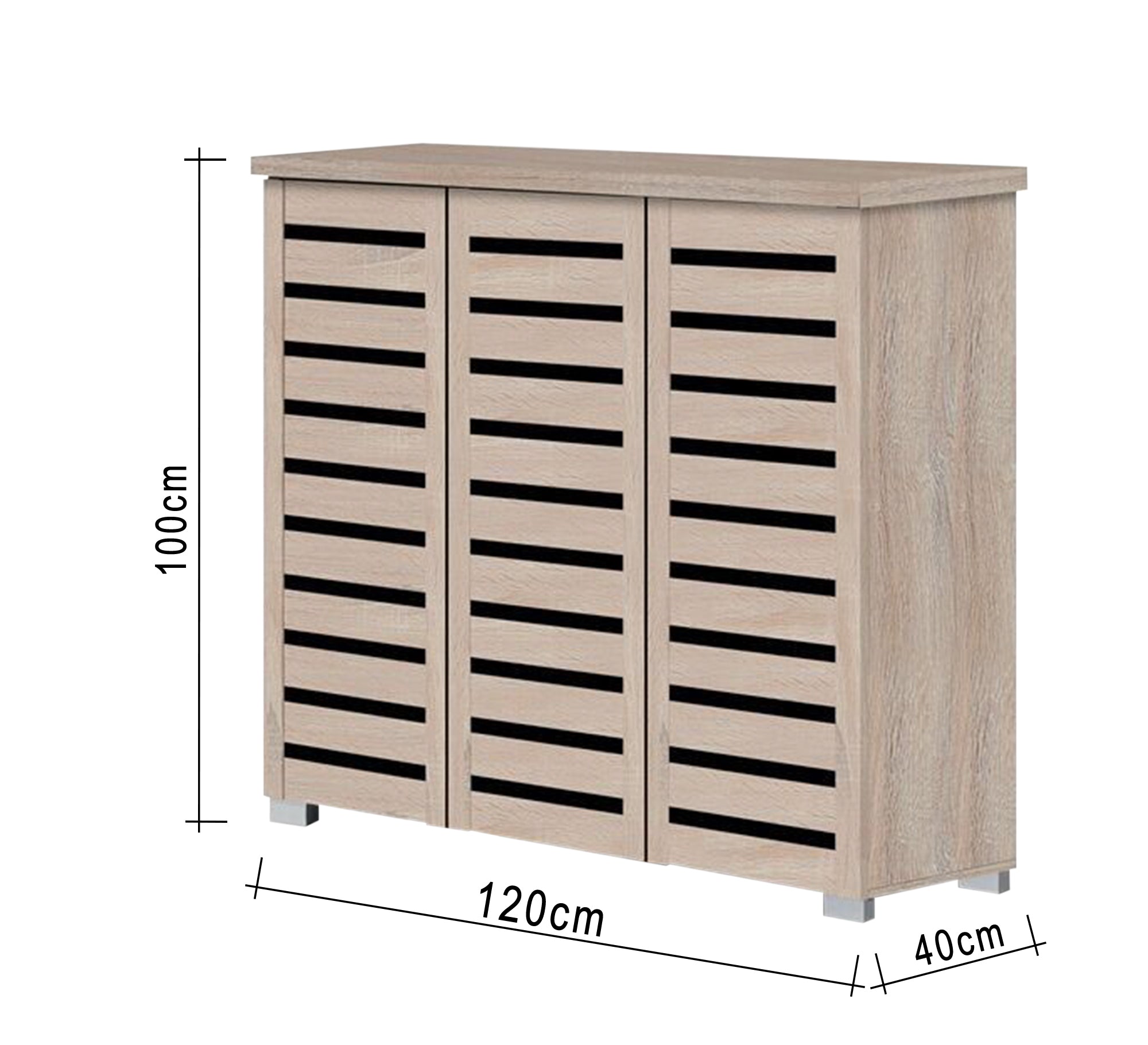 EcoHome Shoe Rack: Sleek, 3 - Shutter Space Saver - Vitrine Furniture - Furniture