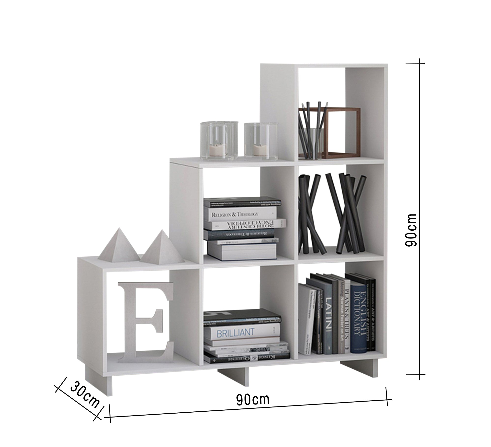 Elegance Creations: Chic Decorative Piece for Gradient Shelves - Vitrine Furniture - Furniture