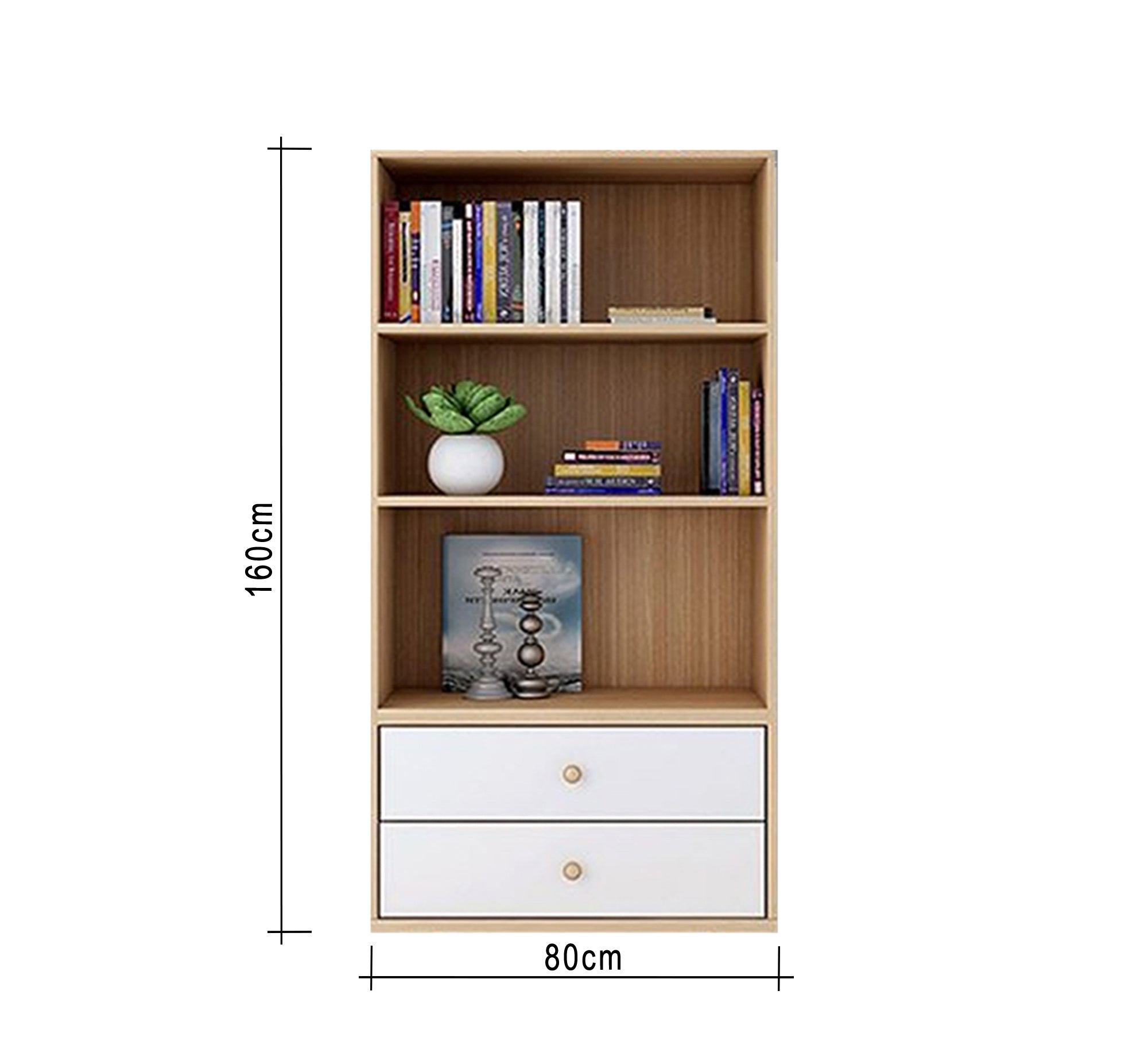 Elegance Décor: Beige Dresser with Chic White Drawers - Vitrine Furniture - Furniture