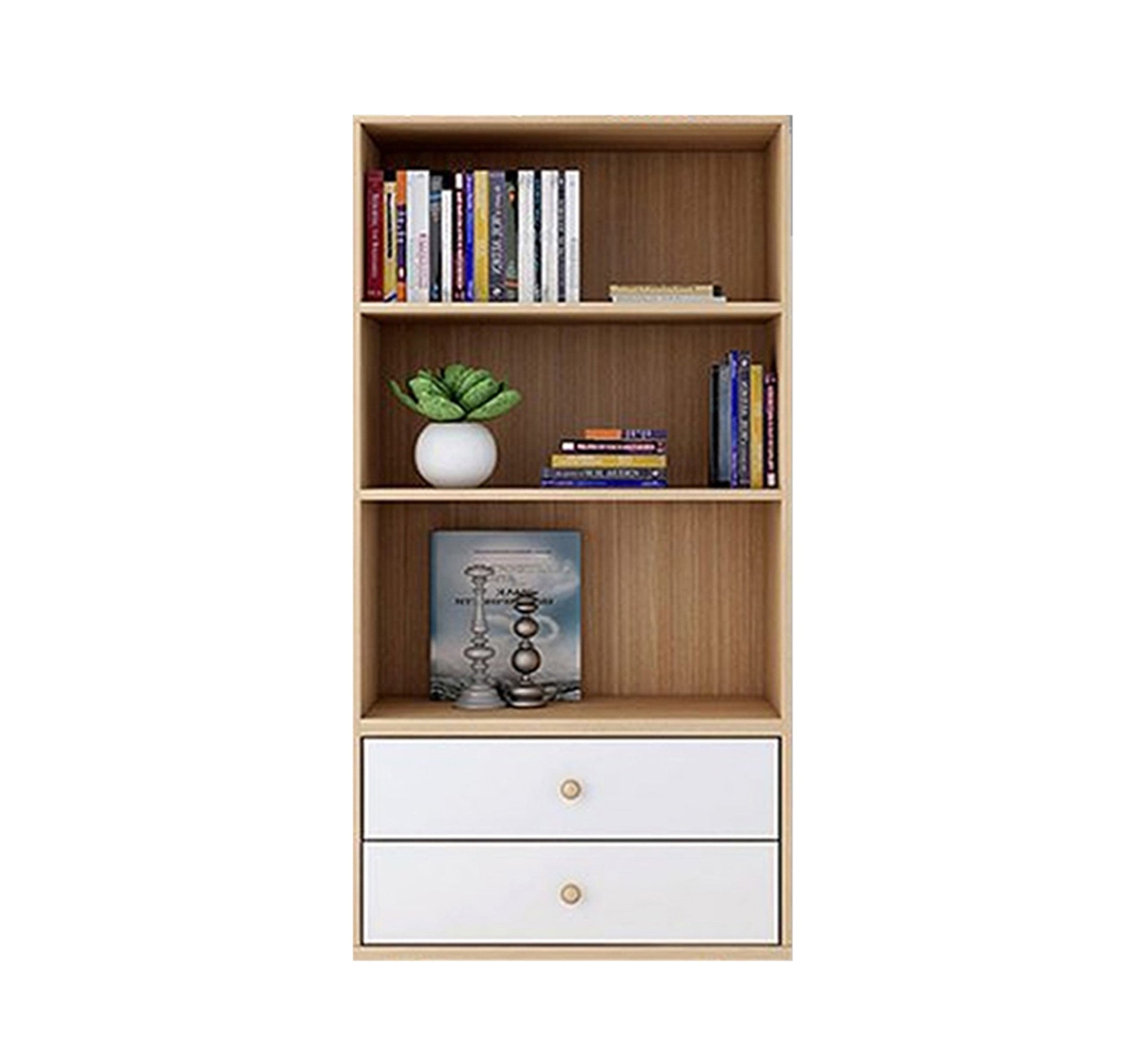 Elegance Décor: Beige Dresser with Chic White Drawers - Vitrine Furniture - Furniture