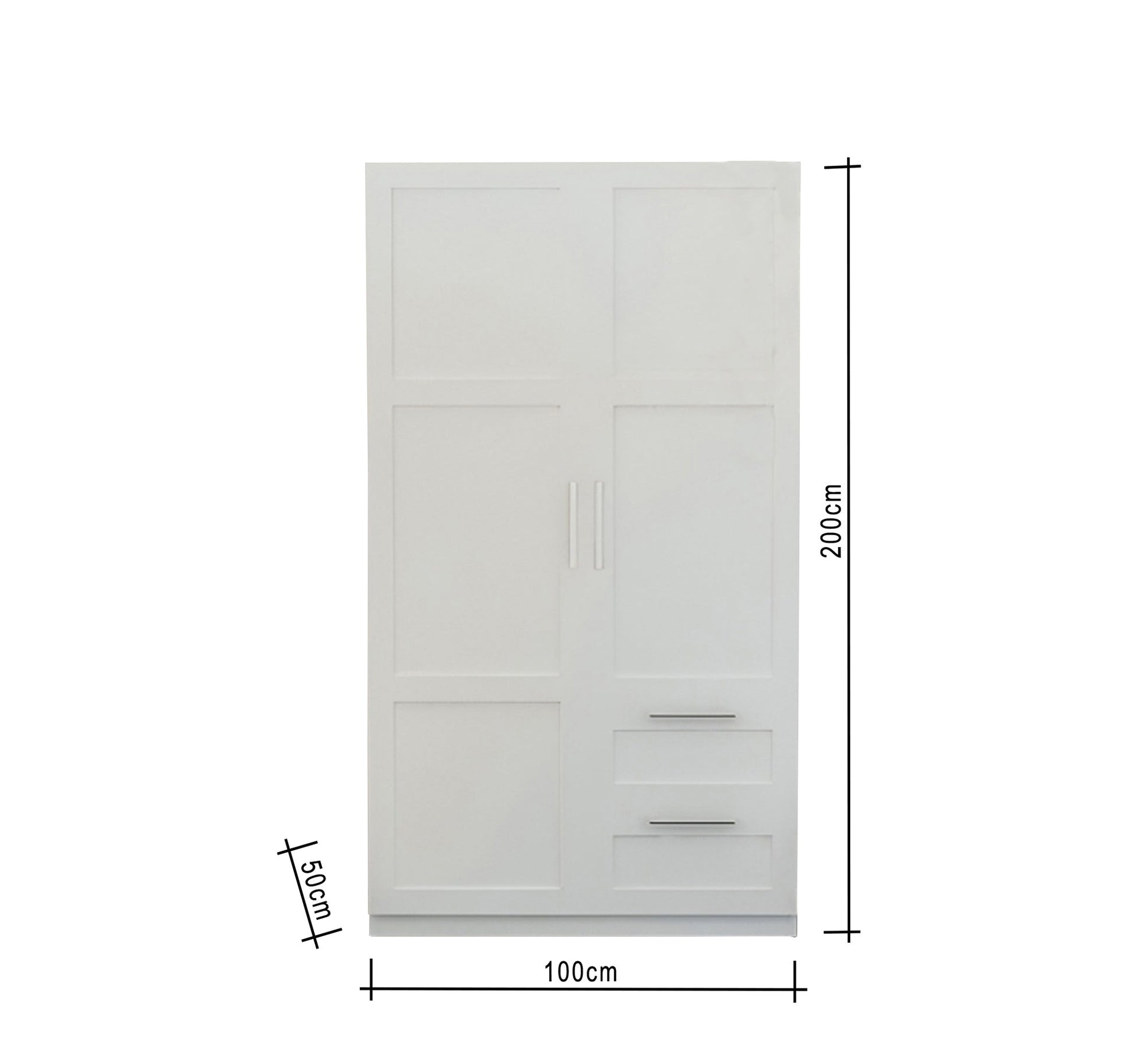 Elegance Home with White Cupboard and Sleek Ruled Handles - Vitrine Furniture - Furniture