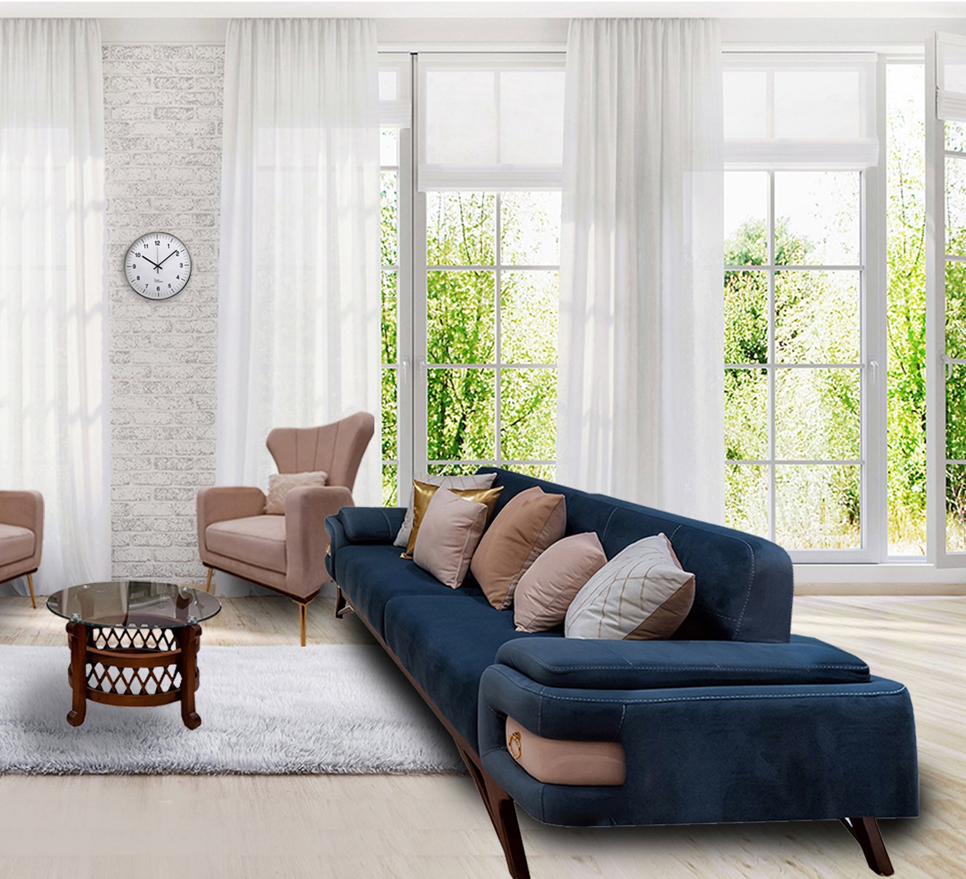 Elegance Living: Modern Sofa Set with Sleek Comfort - Vitrine Furniture - Living room sets