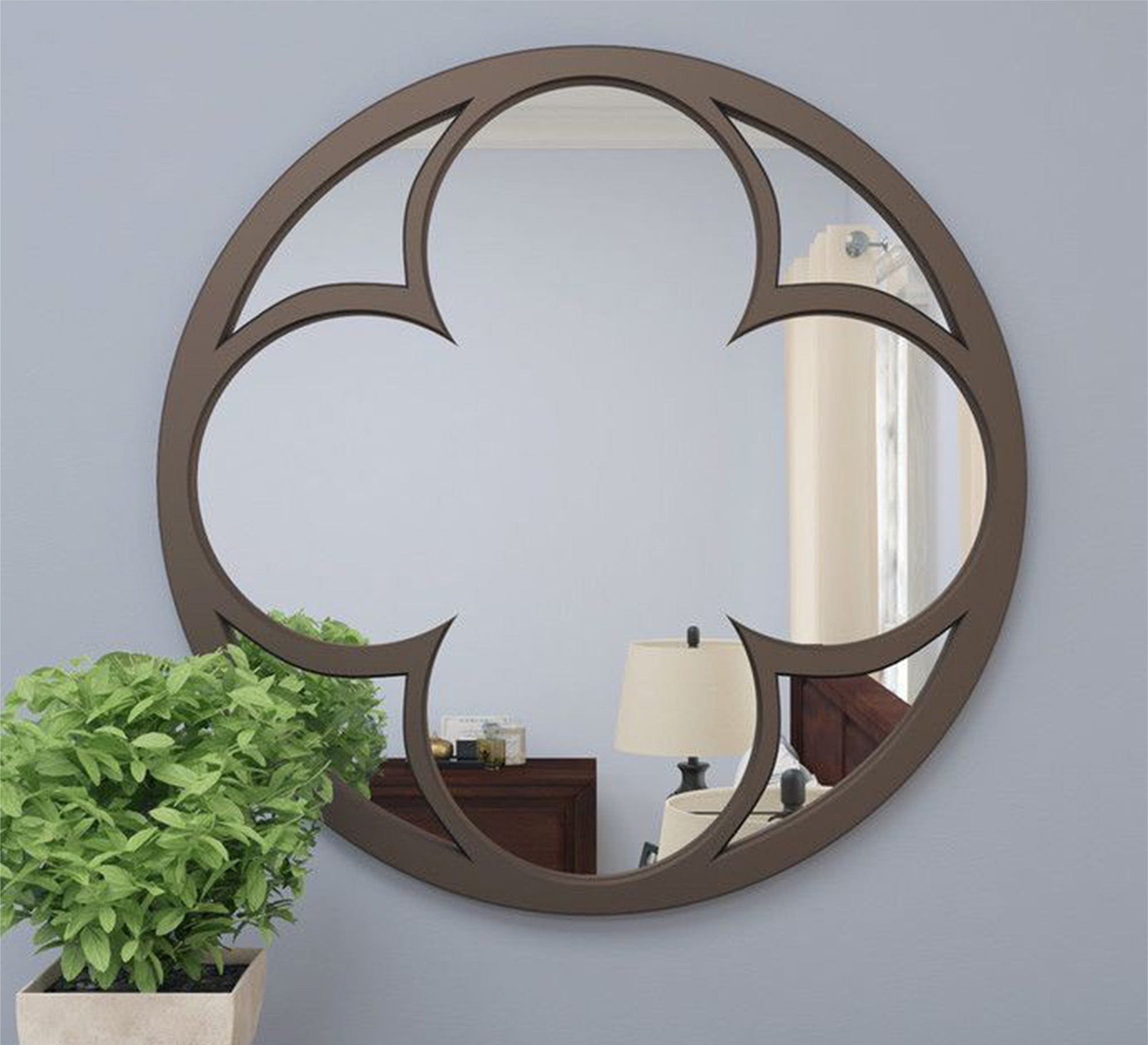 Elegance Reflect: Rose - Infused Circular Mirror - Vitrine Furniture - Décor