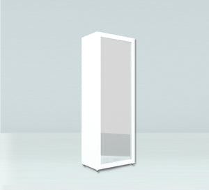 Elegance Shoe Cabinet: Sleek Storage with Mirror Window - Vitrine Furniture - Furniture