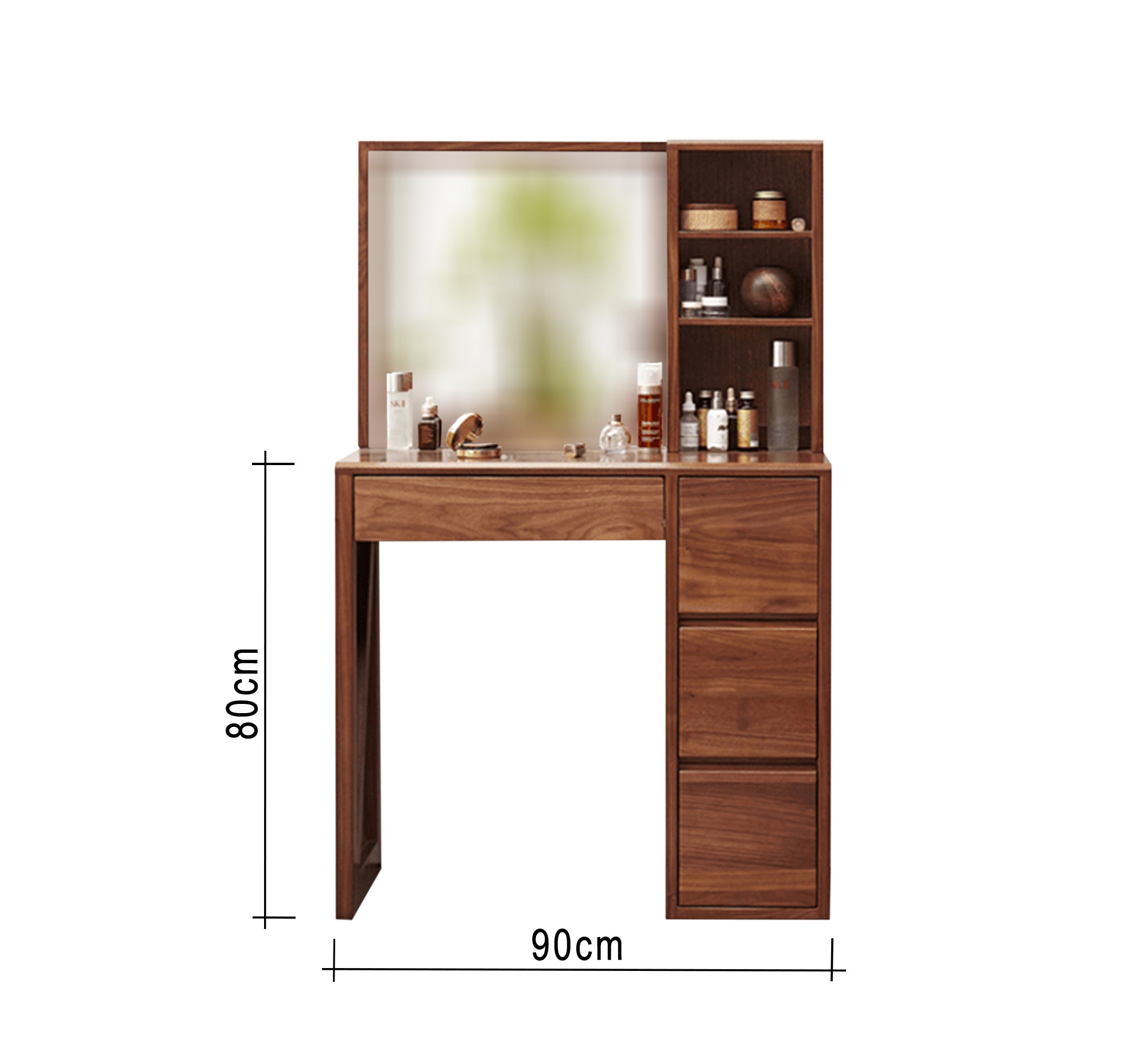Elegance Vanity: Brown Modern Makeup Stations - Vitrine Furniture - Furniture