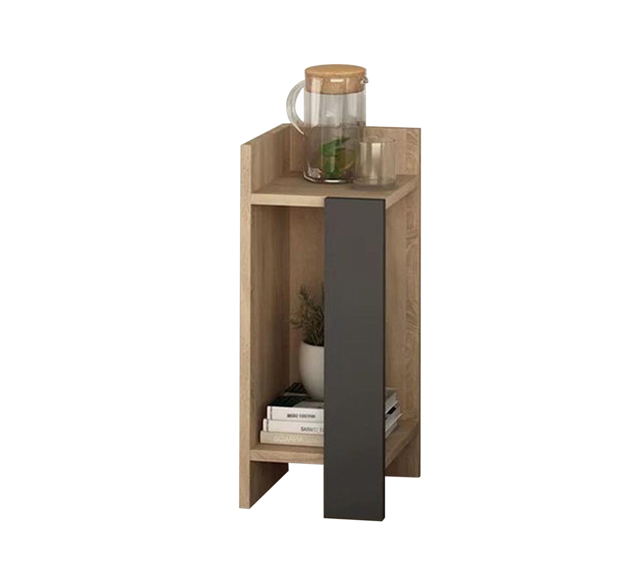 Elegance Wardrobe: Chic Beige & Black Decorative Accent - Vitrine Furniture - Furniture
