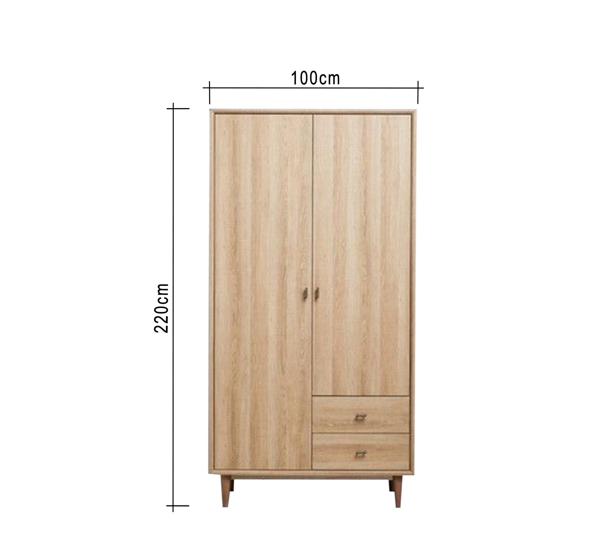 Elegance Wardrobe with Beige, High Legs, Modern Design - Vitrine Furniture - Furniture
