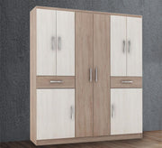 Elegance Wardrobes with Large Beige & Brown Wooden Classic - Vitrine Furniture - Furniture