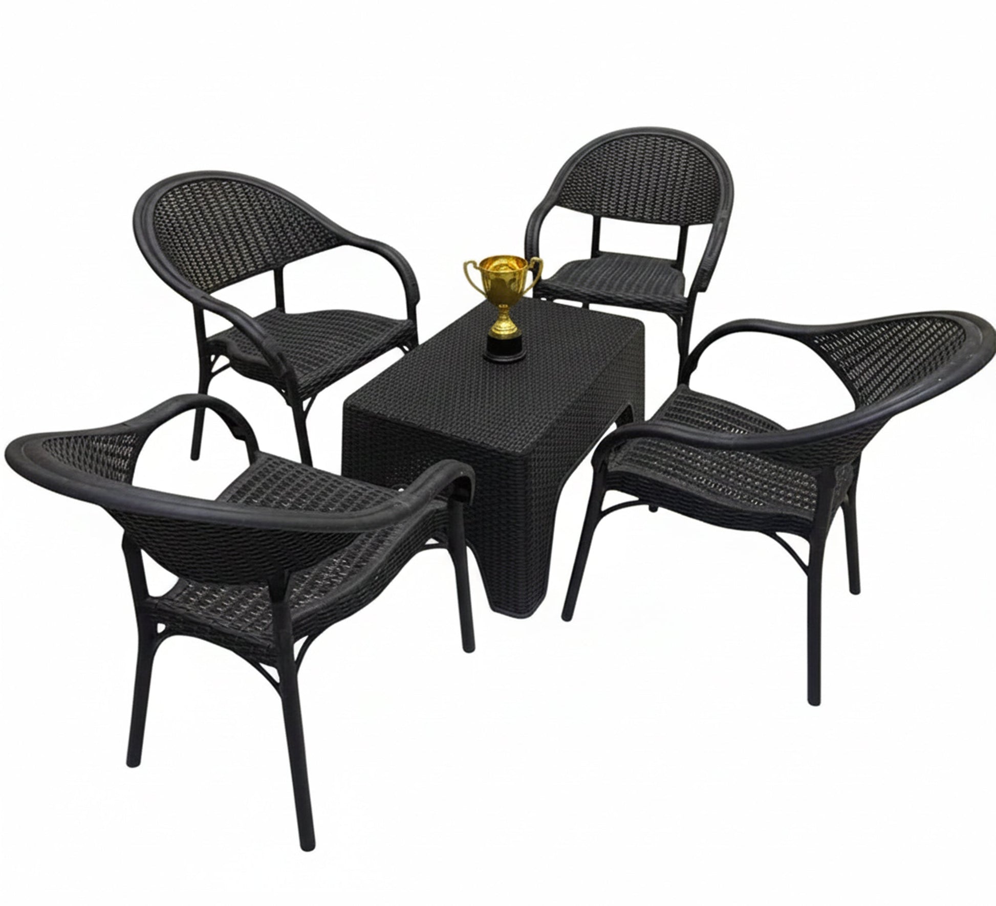 Elegant and comfortable black patio set - Vitrine Furniture - Outdoor Products