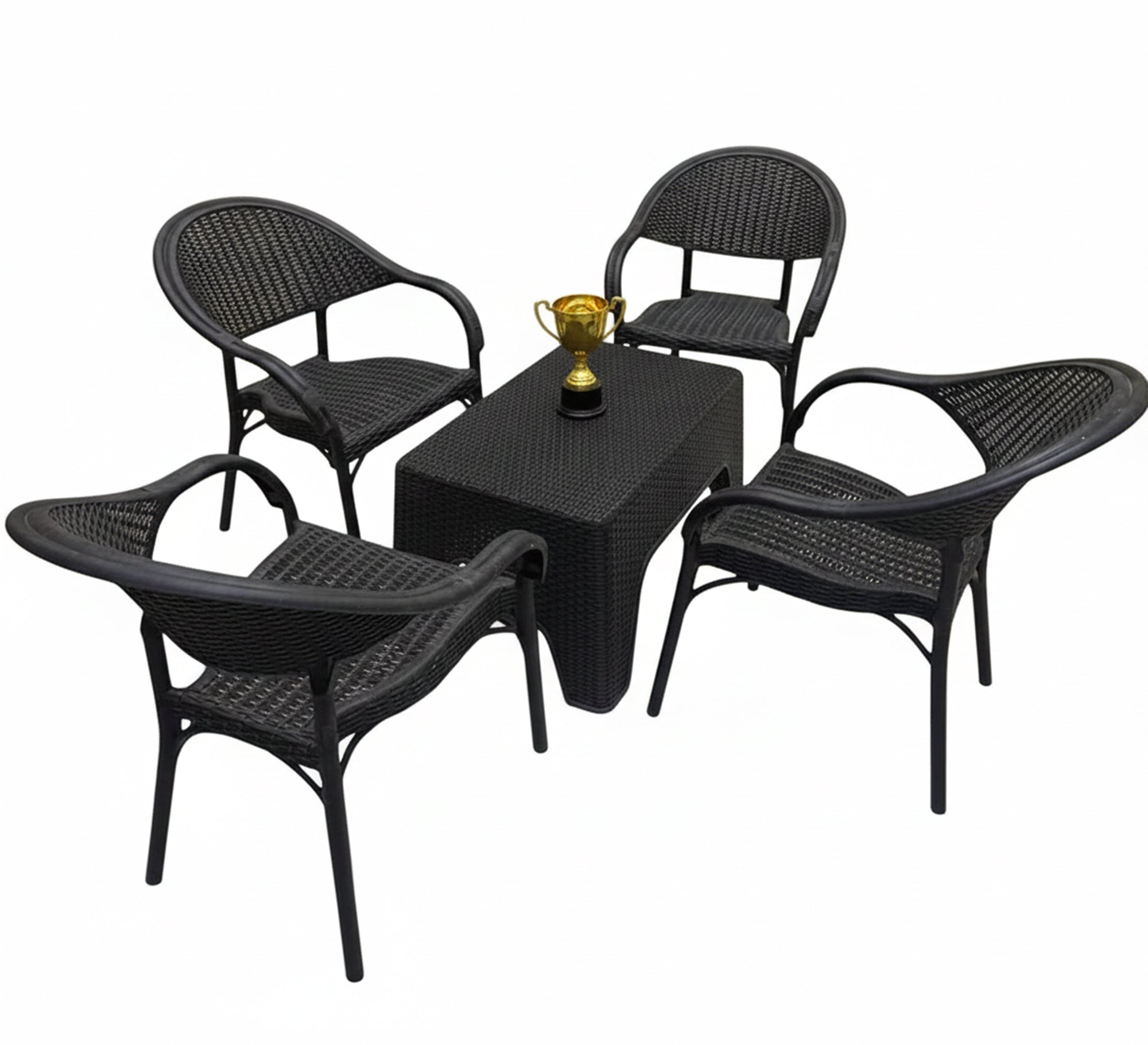 Elegant and comfortable black patio set - Vitrine Furniture - Outdoor Products