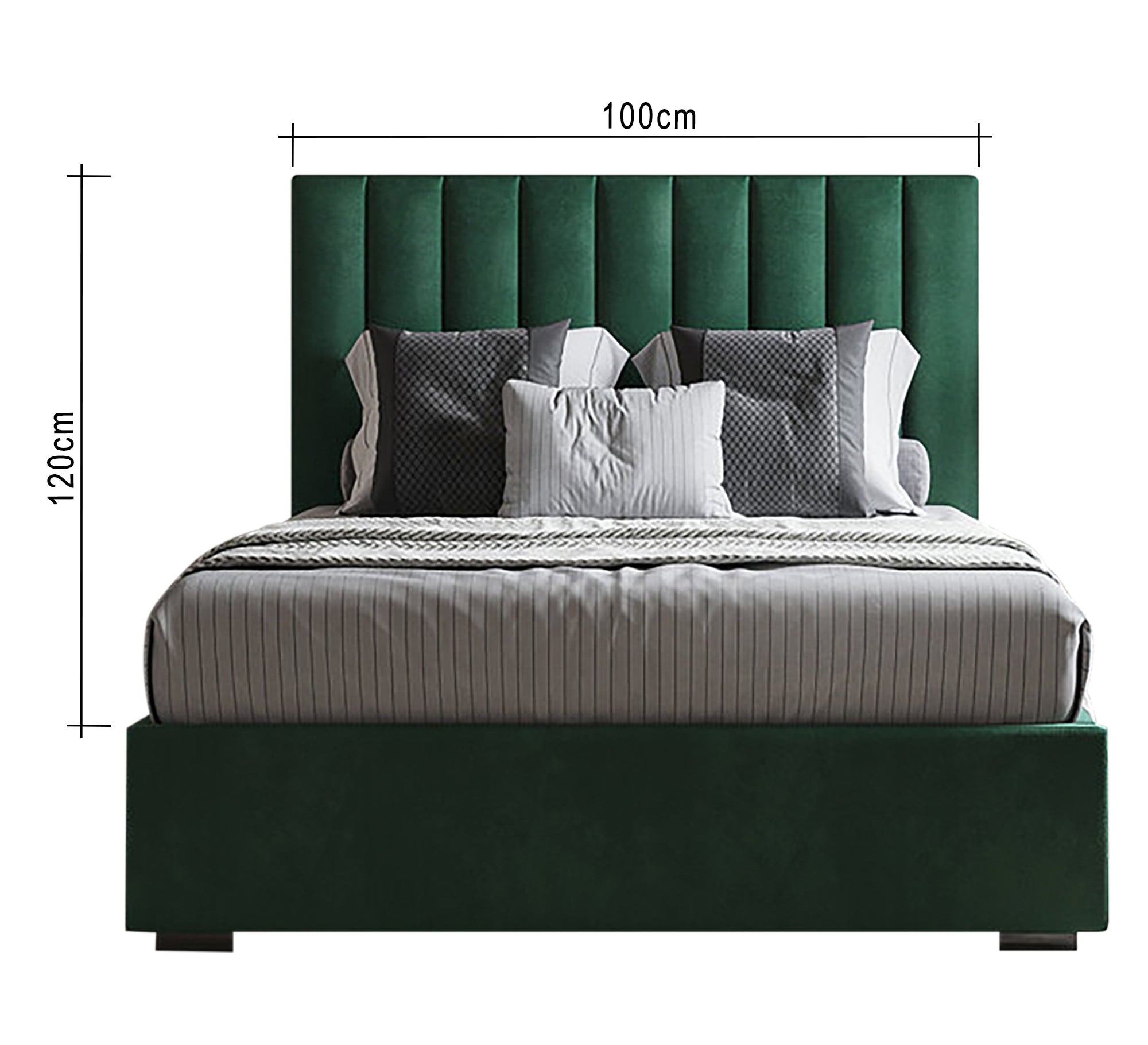 Elegant and distinctive green bed - Vitrine Furniture - Furniture